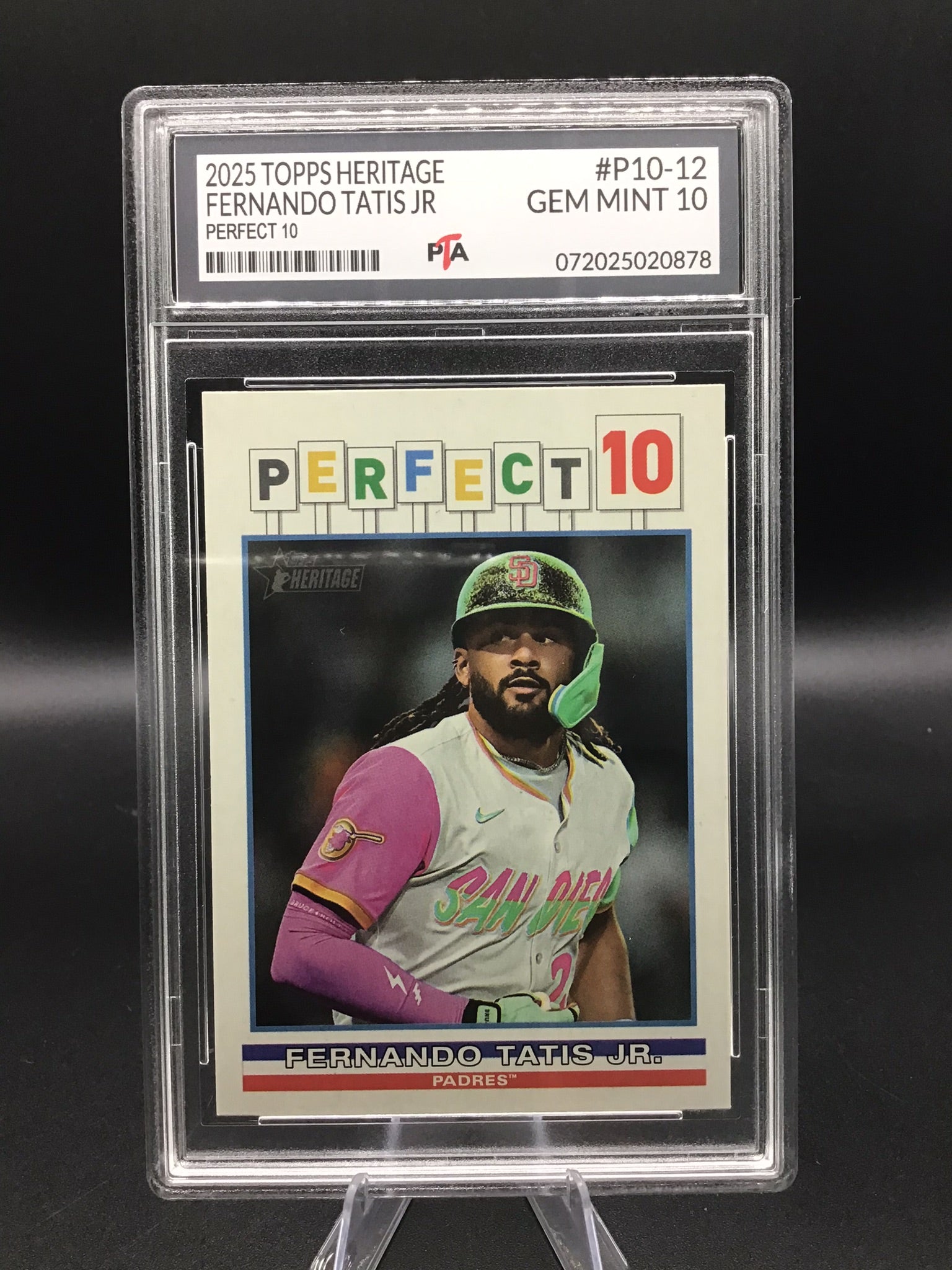 2025 Topps Heritage Fernando Tatis Jr "Perfect 10" GEM MINT PTA