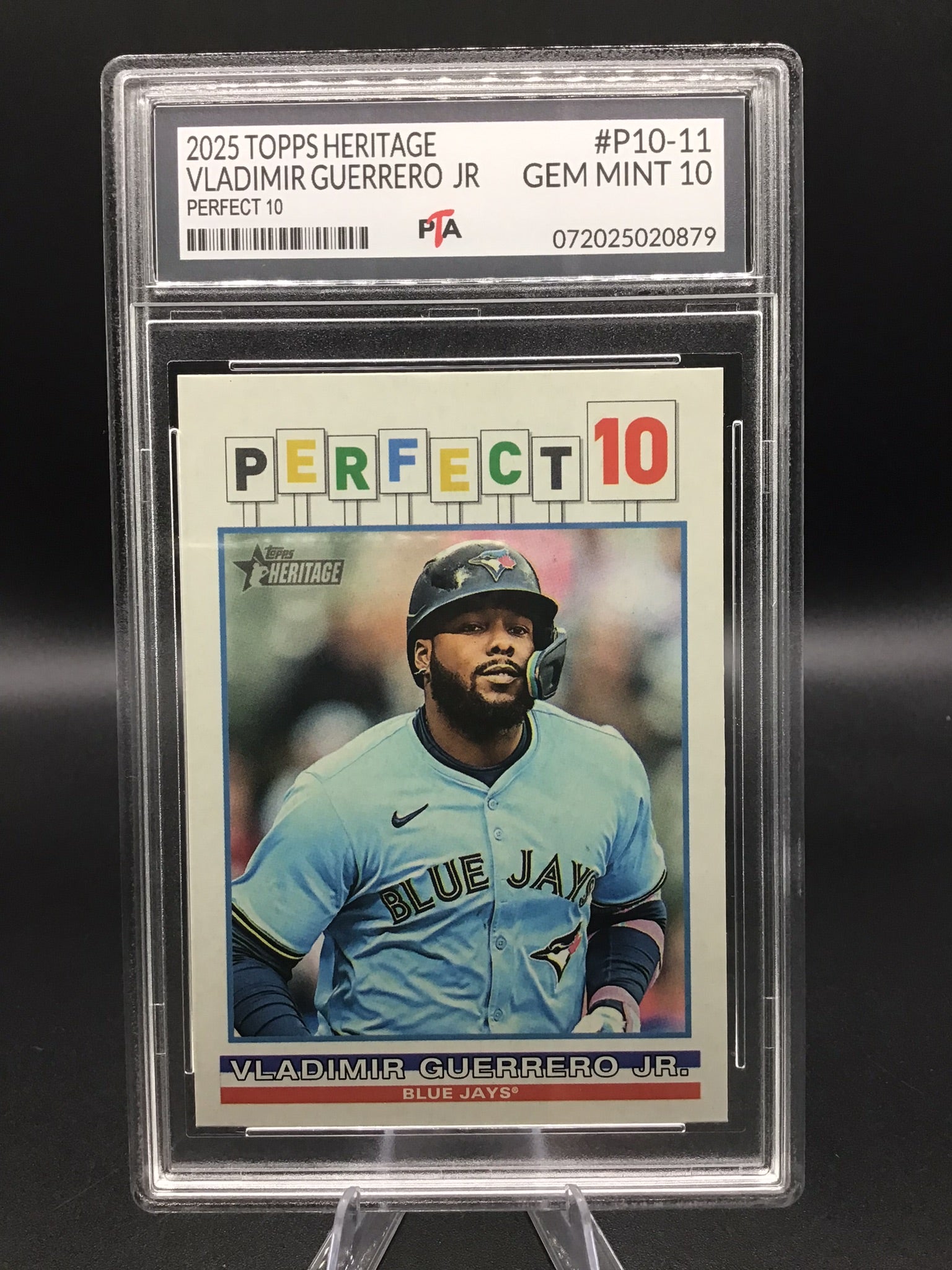 2025 Topps Heritage Vladimir Guerrero Jr "Perfect 10" GEM MINT PTA