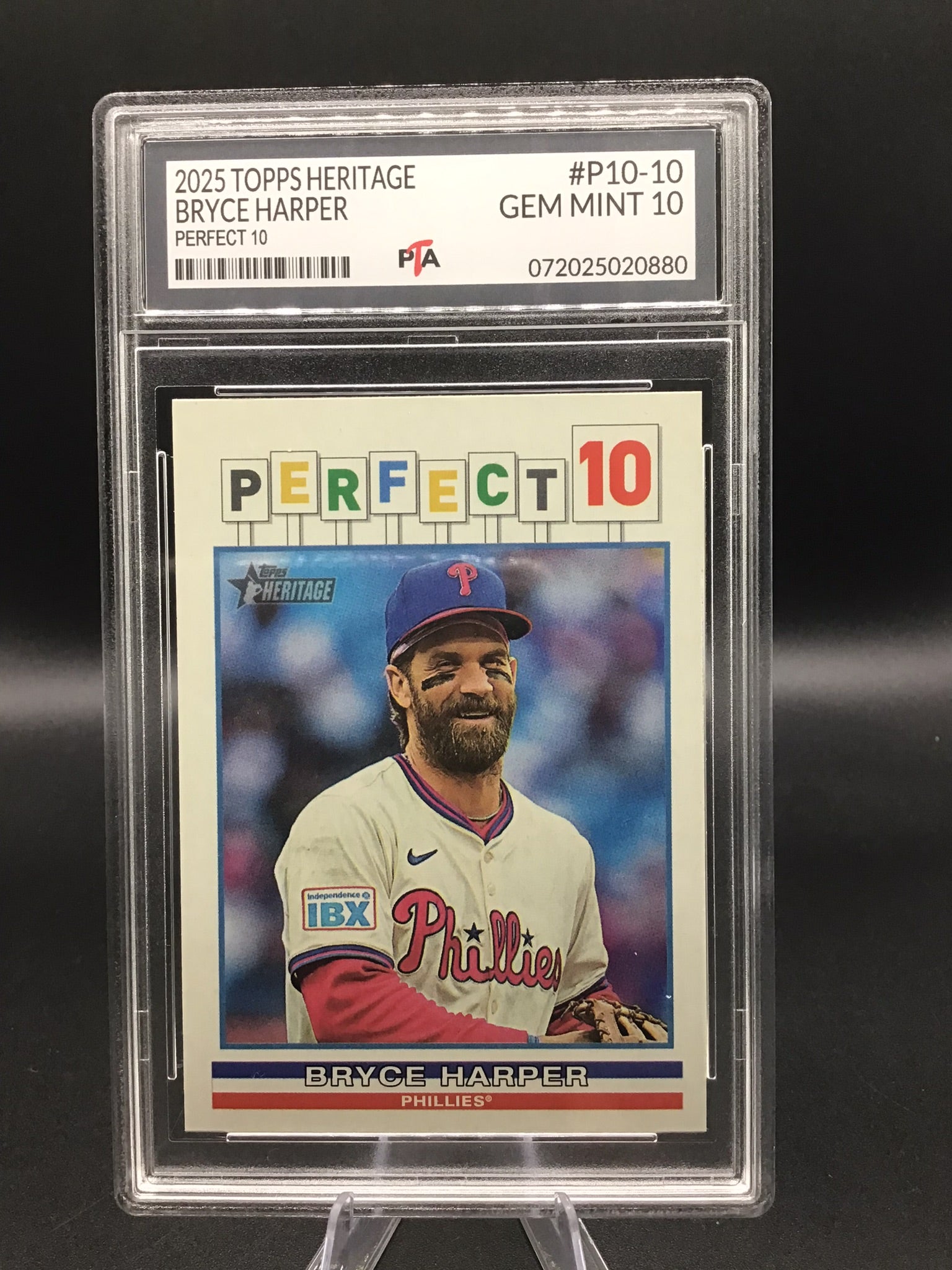 2025 Topps Heritage Bryce Harper "Perfect 10" GEM MINT PTA