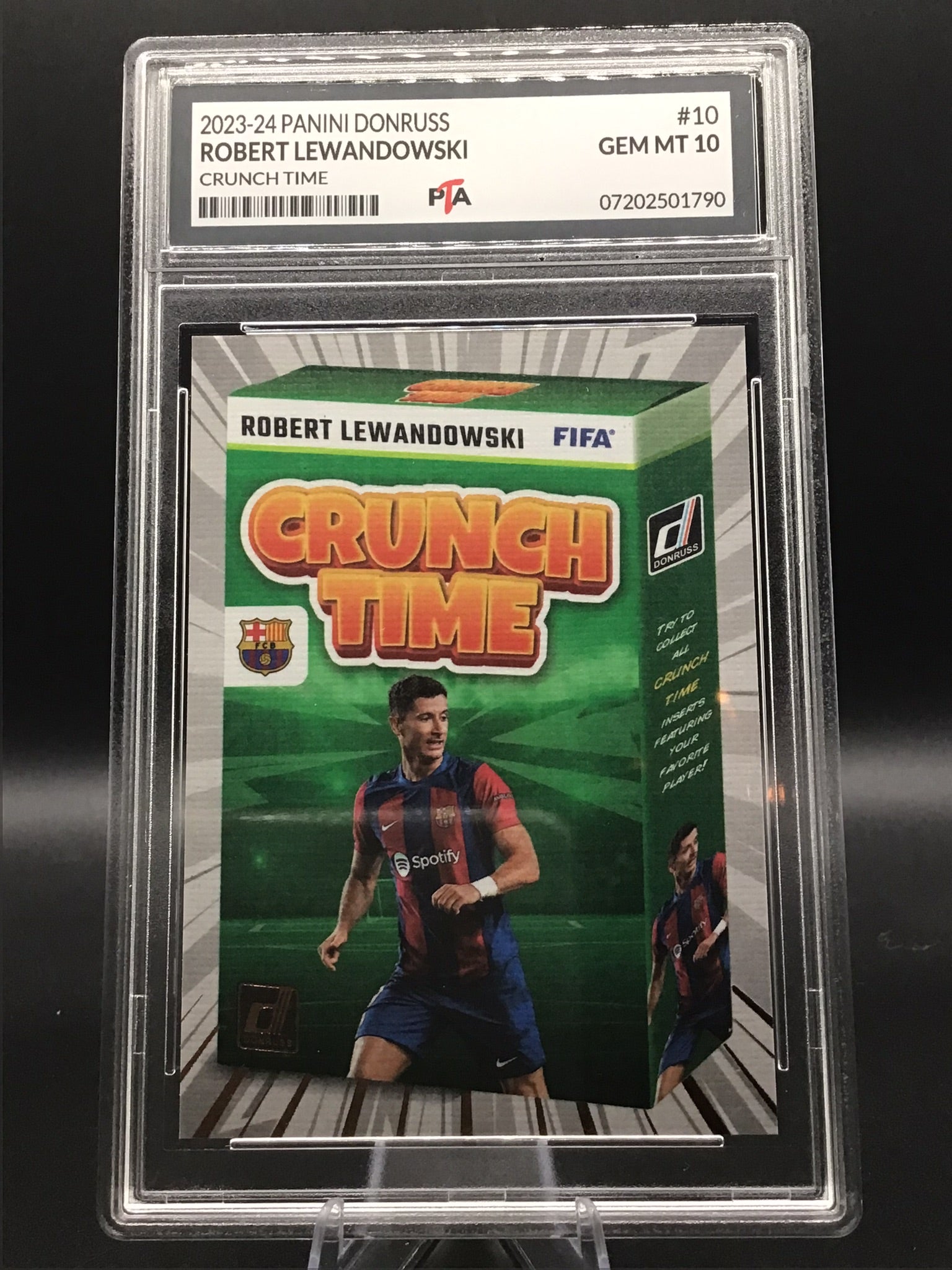 2023-24 Panini Donruss Robert Lewandowski "Crunch Time" GEM MINT 🔥