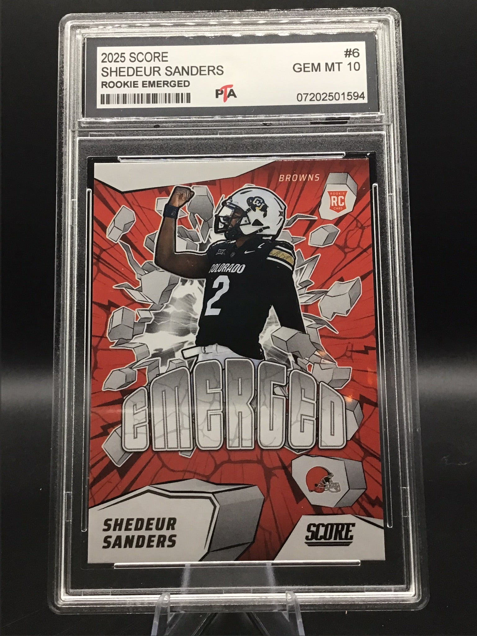 2025 Score Shedeur Sanders "Rookie Emerged" GEM MINT 🔥