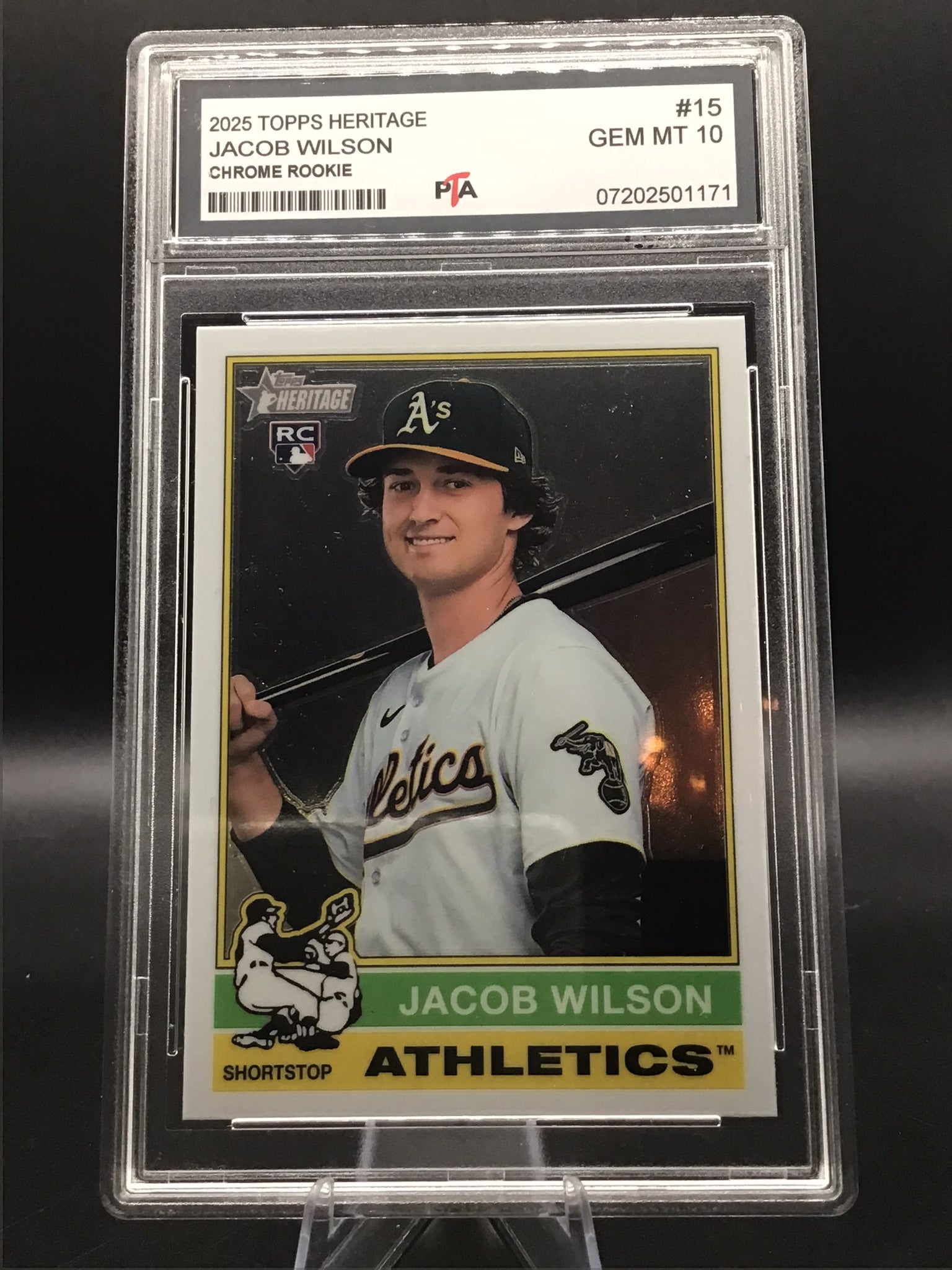 2025 TOPPS Heritage Jacob Wilson "Chrome Rookie" GEM MINT 🔥