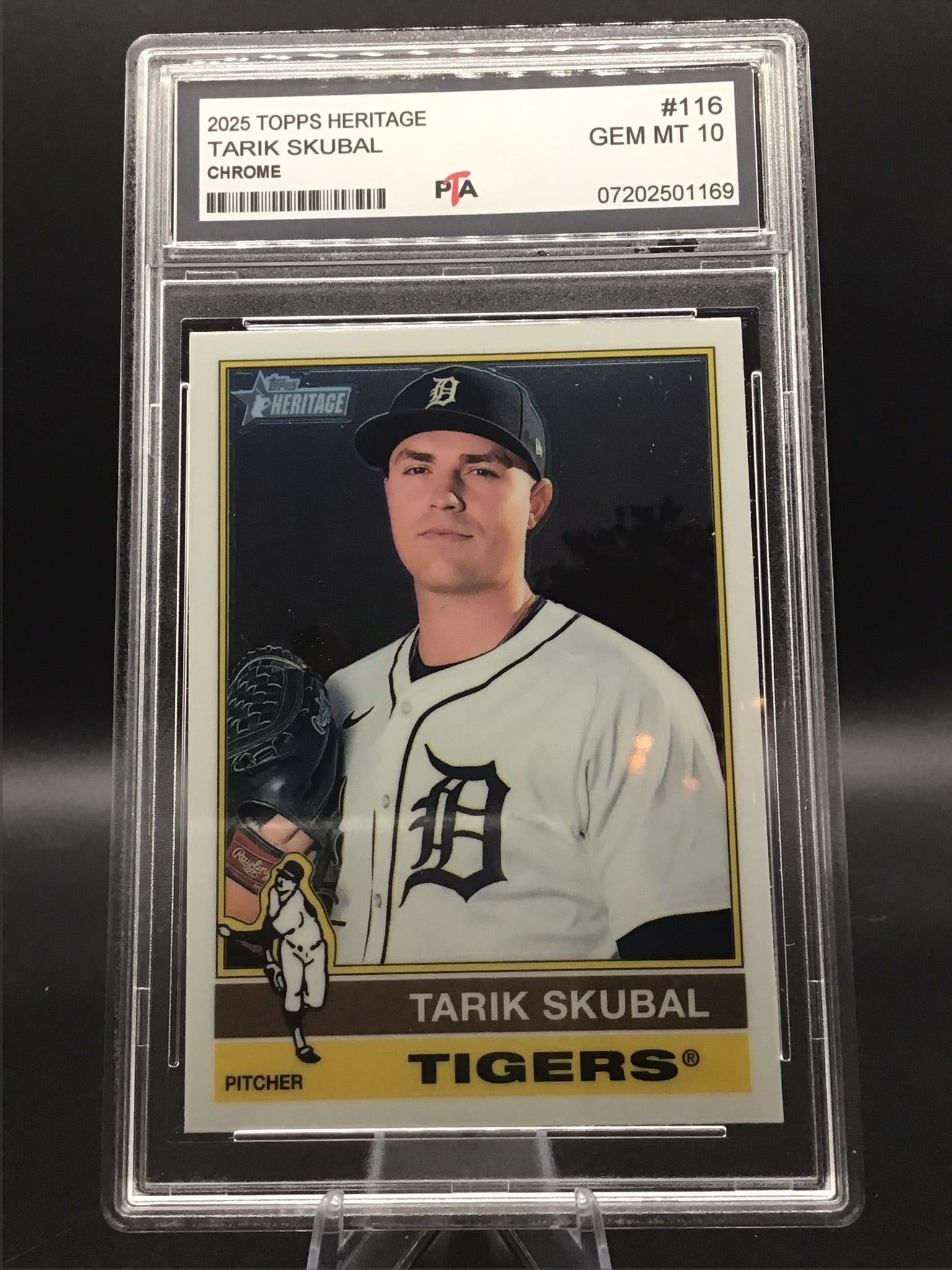 2025 TOPPS Heritage Tarik Skubal "Chrome" GEM MINT 🔥