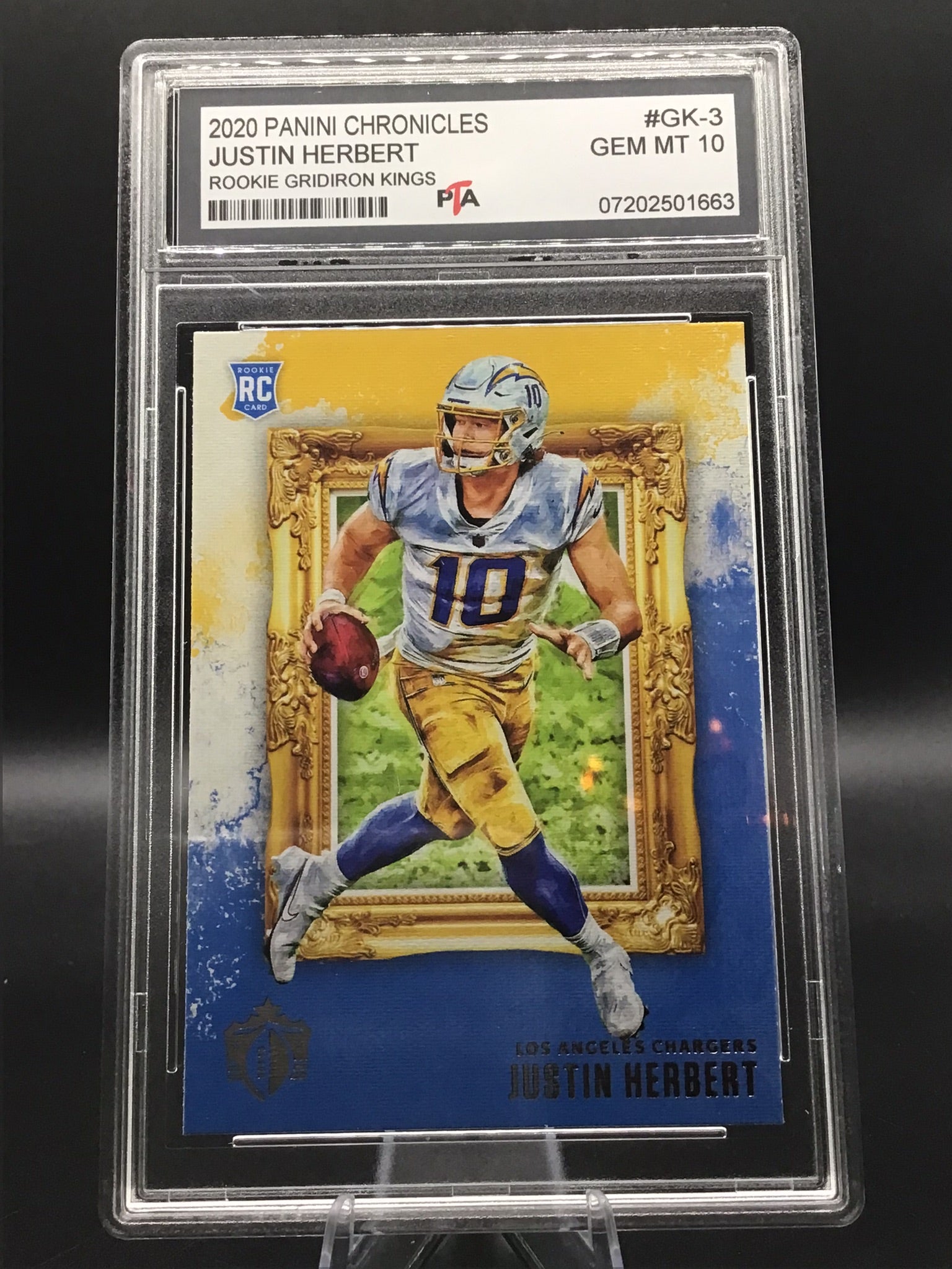 2020 Panini Chronicles Justin Herbert Rookie "Gridiron Kings" GEM MINT 🔥