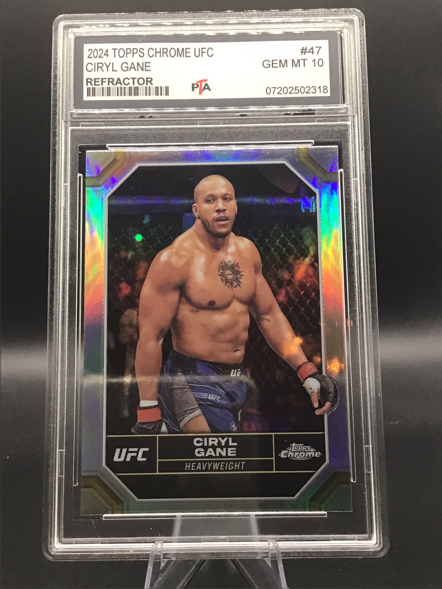 2024 Topps Chrome UFC Ciryl Gane "Refractor" GEM MINT 🔥