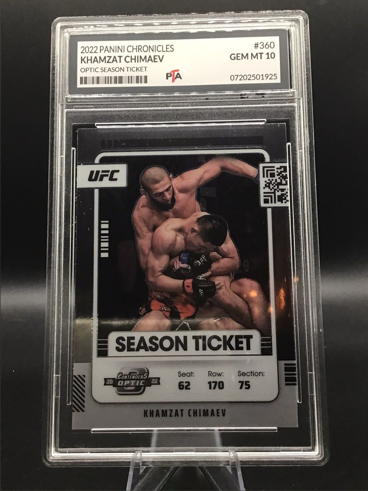 2022 Panini Chronicles Khamzat Chimaev "Optic Season Ticket" GEM MINT 🔥