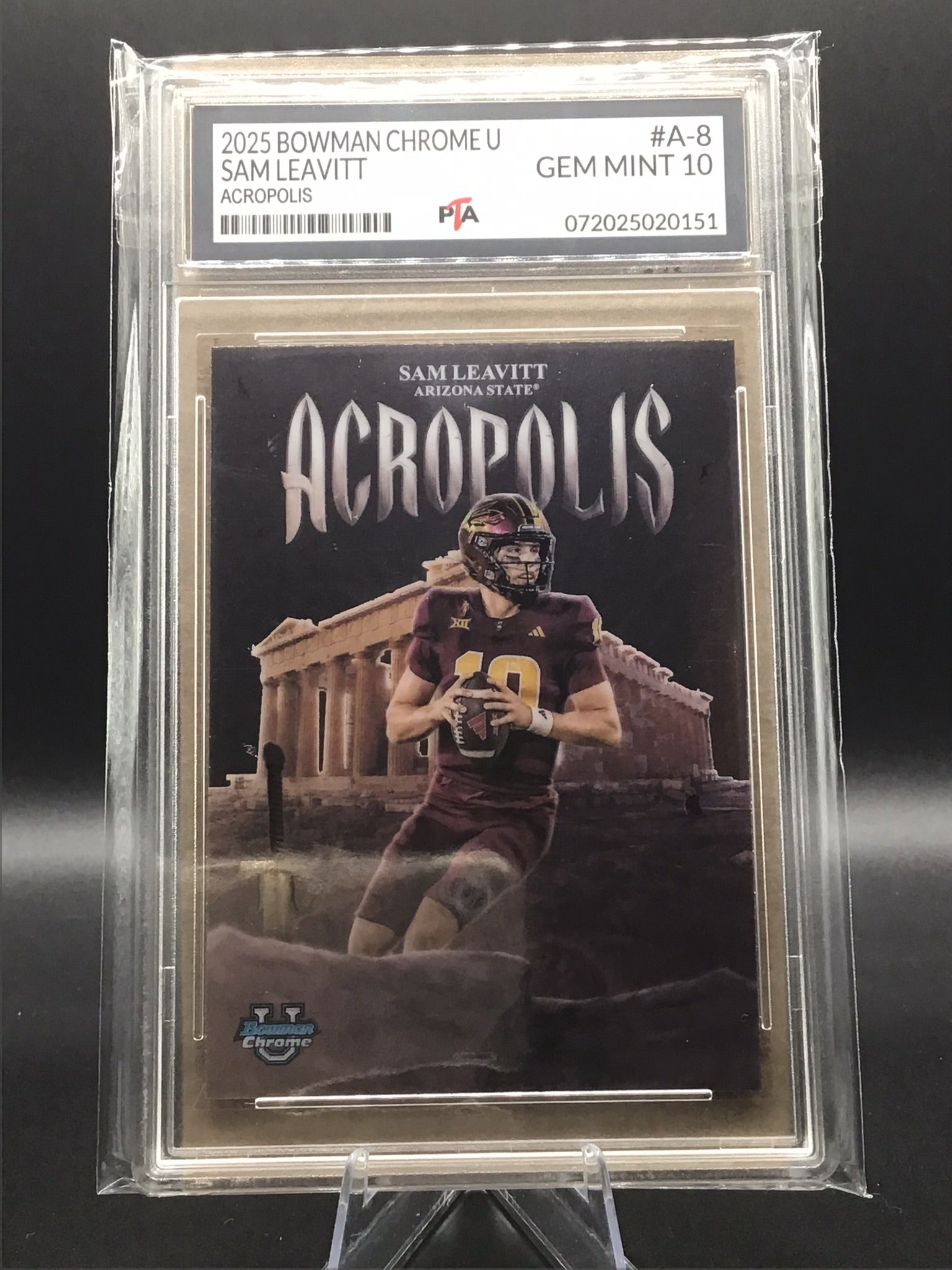 2025 Bowman Chrome U Sam Leavitt "Acropolis" GEM MINT PTA 🔥