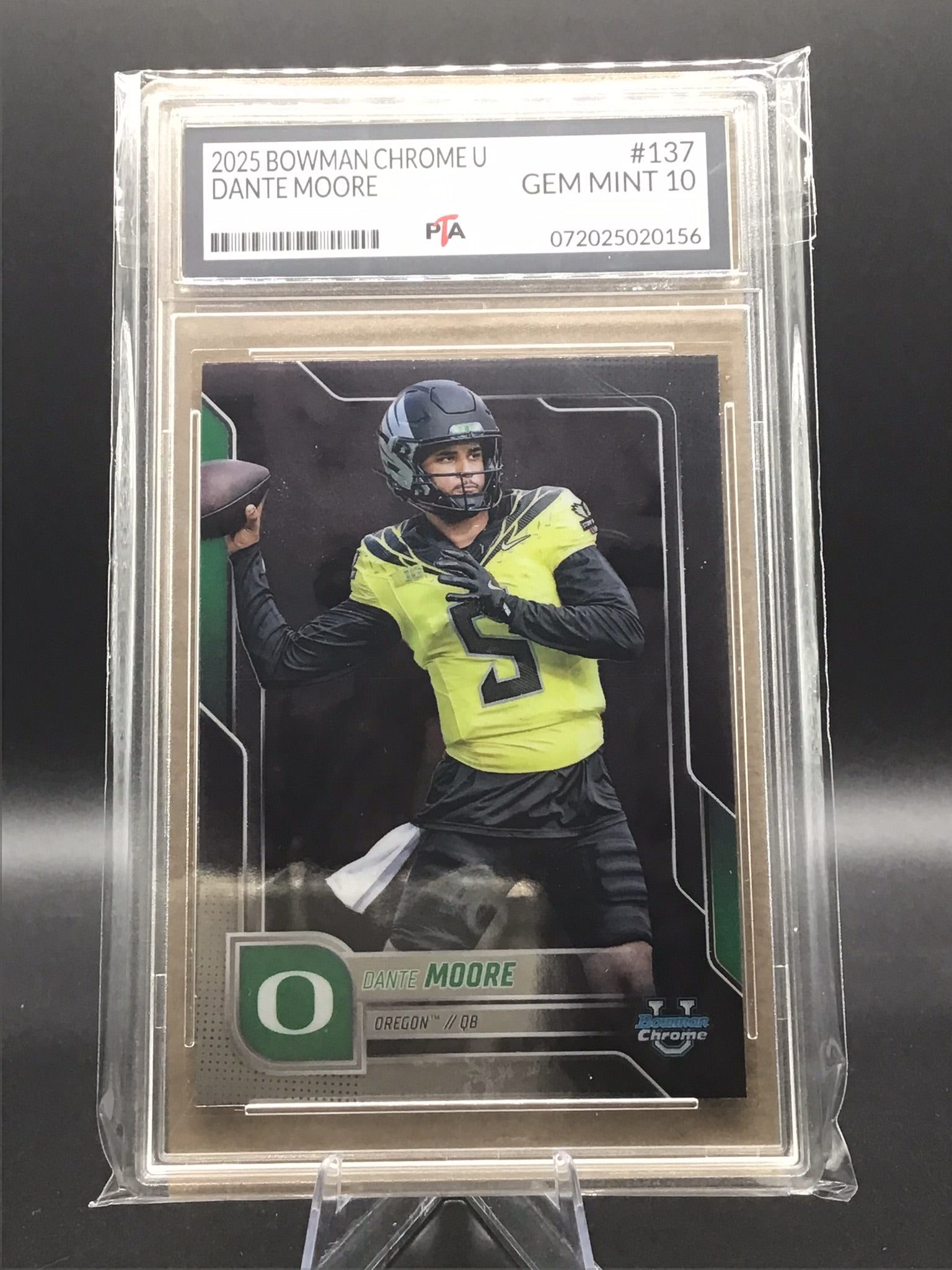 2025 Bowman Chrome U Dante Moore GEM MINT PTA 🔥