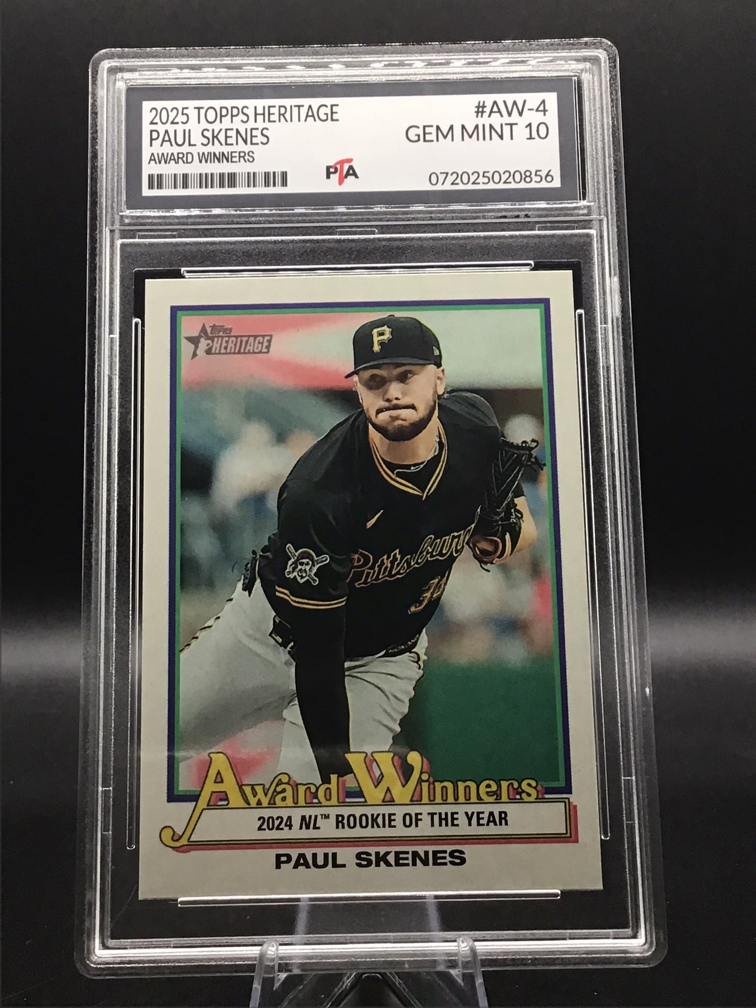 2025 TOPPS Heritage Paul Skenes "Award Winners" GEM MINT 🔥