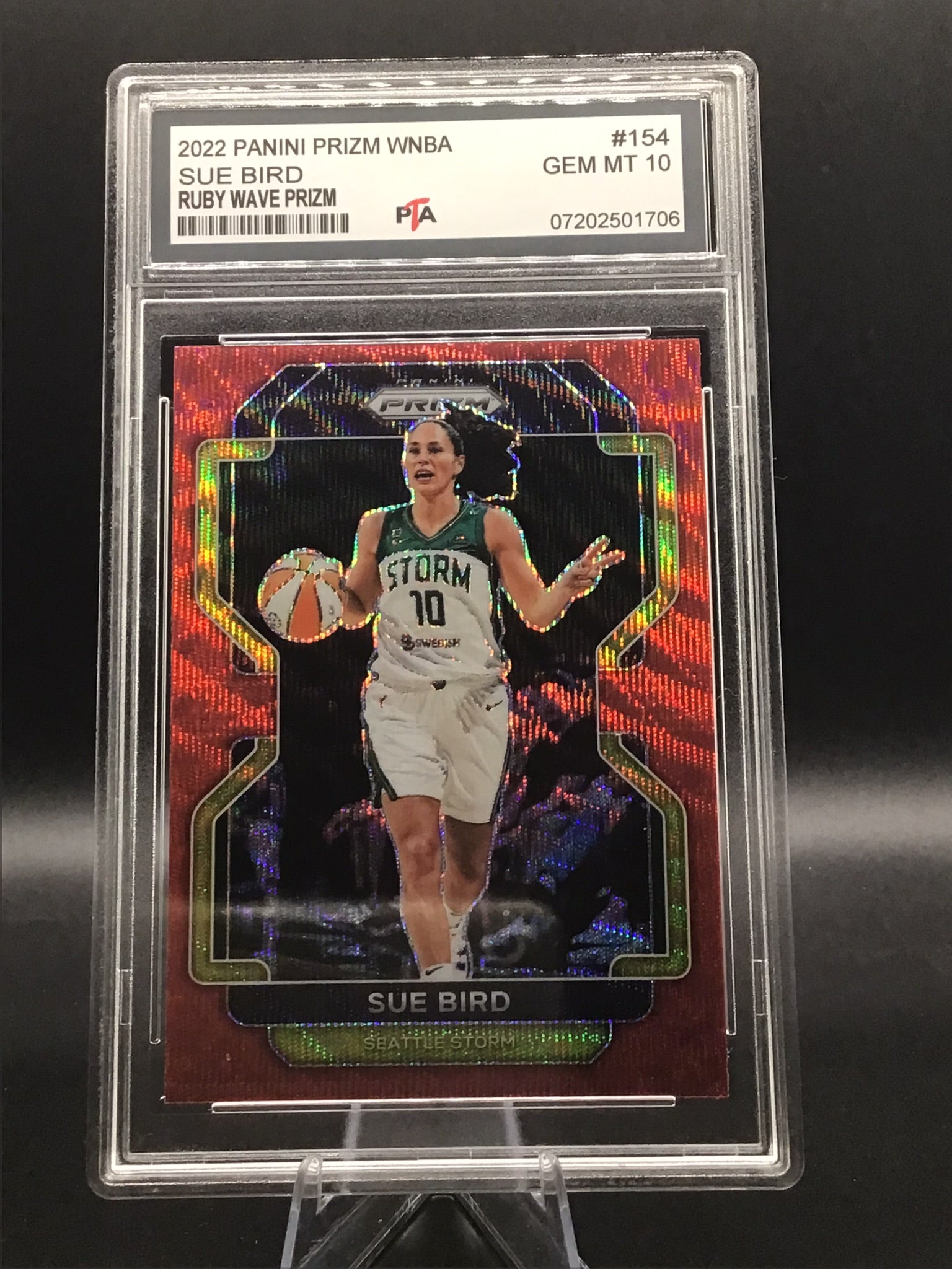 2022 Panini Prizm WNBA Sue Bird "Ruby Wave Prizm" GEM MINT 🔥