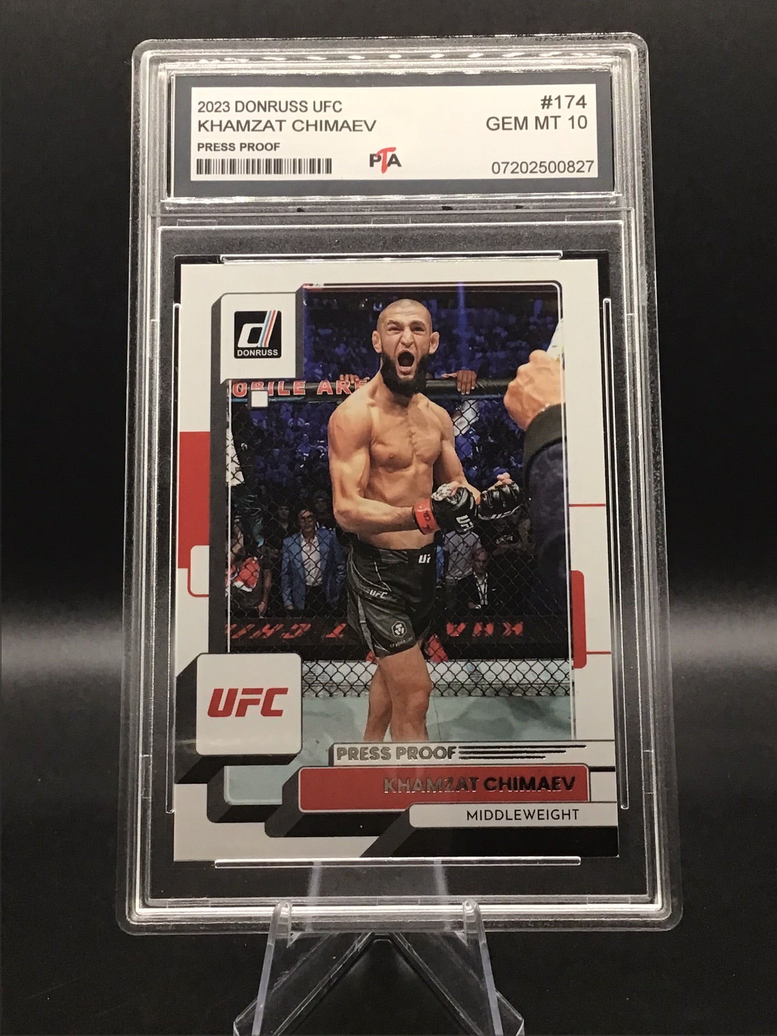 2023 Donruss UFC Khamzat Chimaev "Press Proof" GEM MINT 🔥