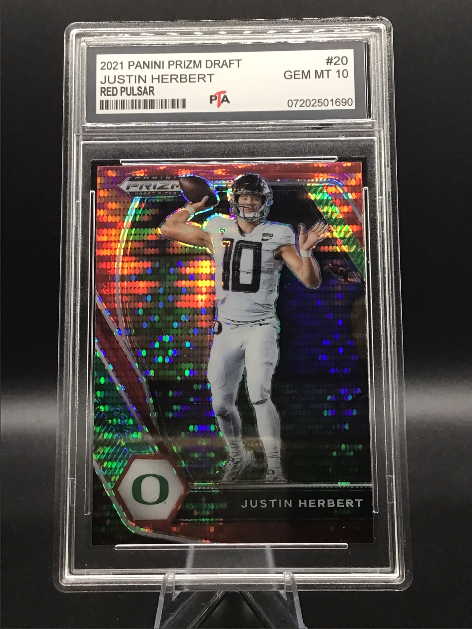 2021 Panini Prizm Draft Justin Herbert "Red Pulsar" GEM MINT 🔥