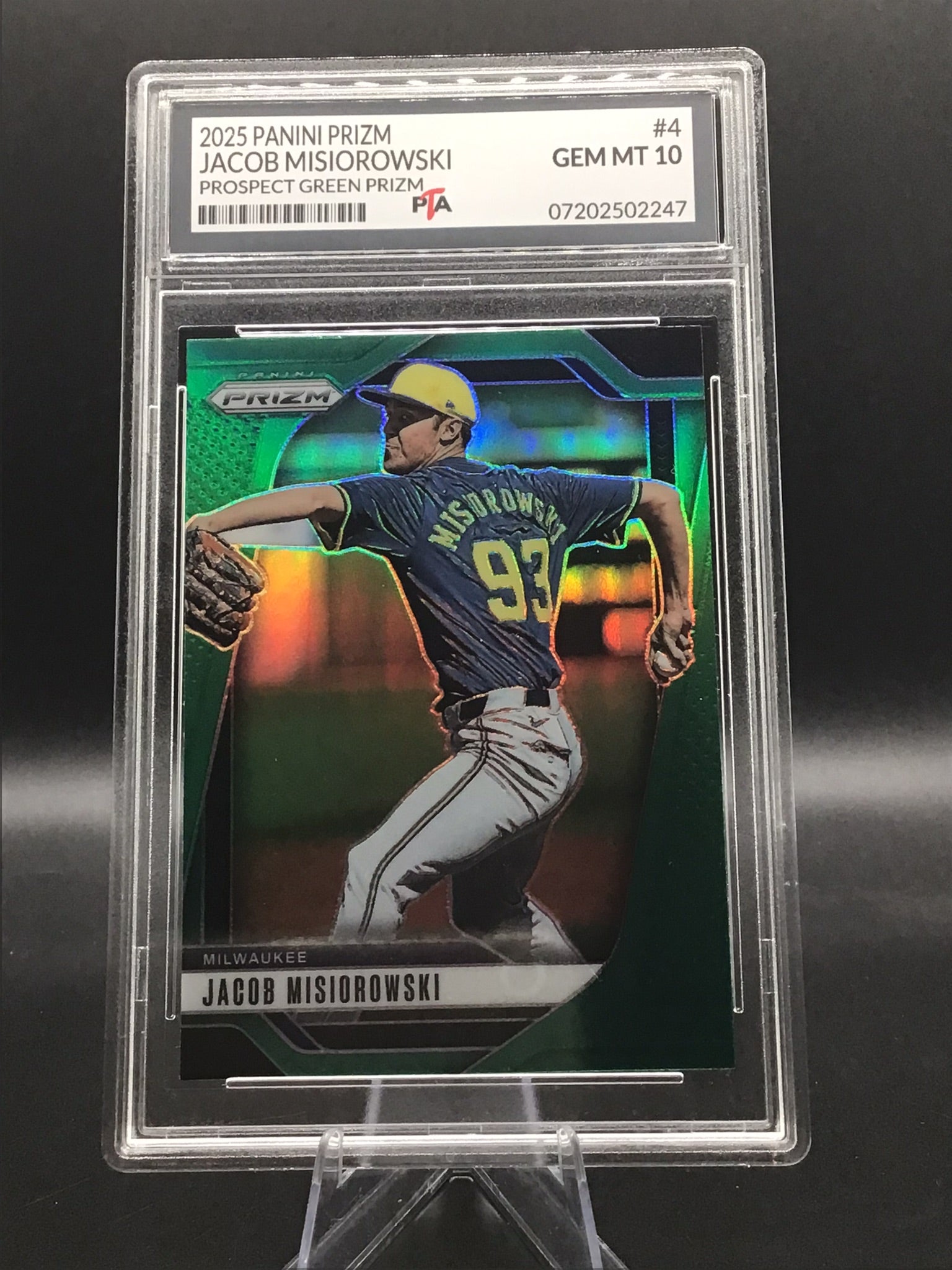 2025 Panini Prizm Jacob Misiorowski "Prospect Green Prizm" GEM MINT 🔥