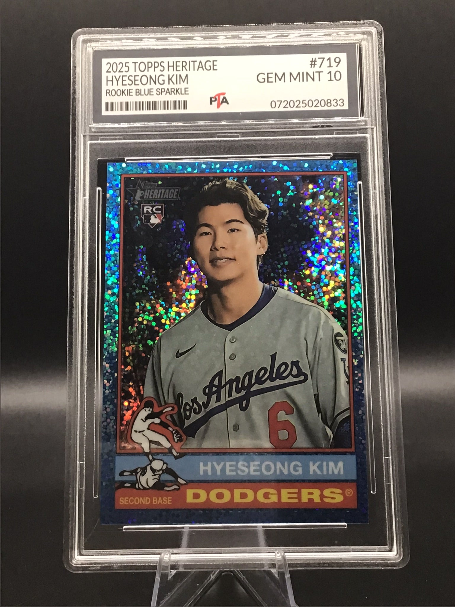 2025 TOPPS Heritage Hyeseong Kim "Rookie Blue Sparkle" GEM MINT 🔥
