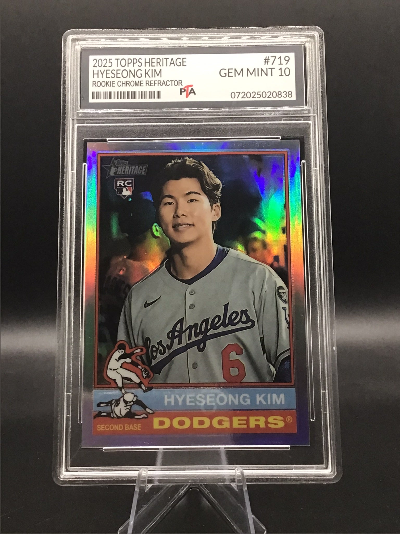 2025 TOPPS Heritage Hyeseong Kim "Rookie Chrome Refractor" GEM MINT 🔥