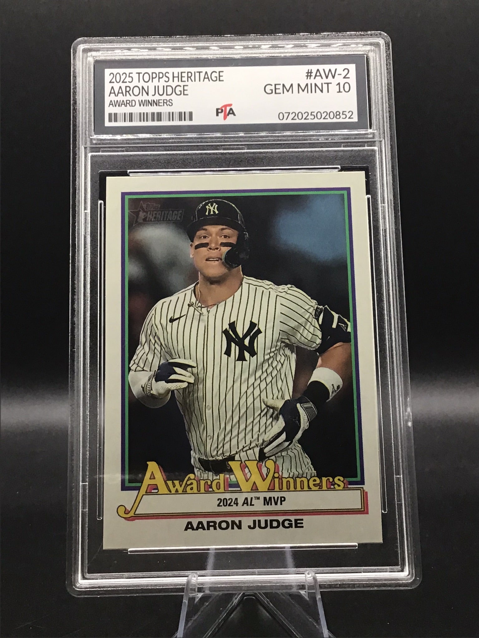2025 TOPPS Heritage Aaron Judge "Award Winners" GEM MINT 🔥