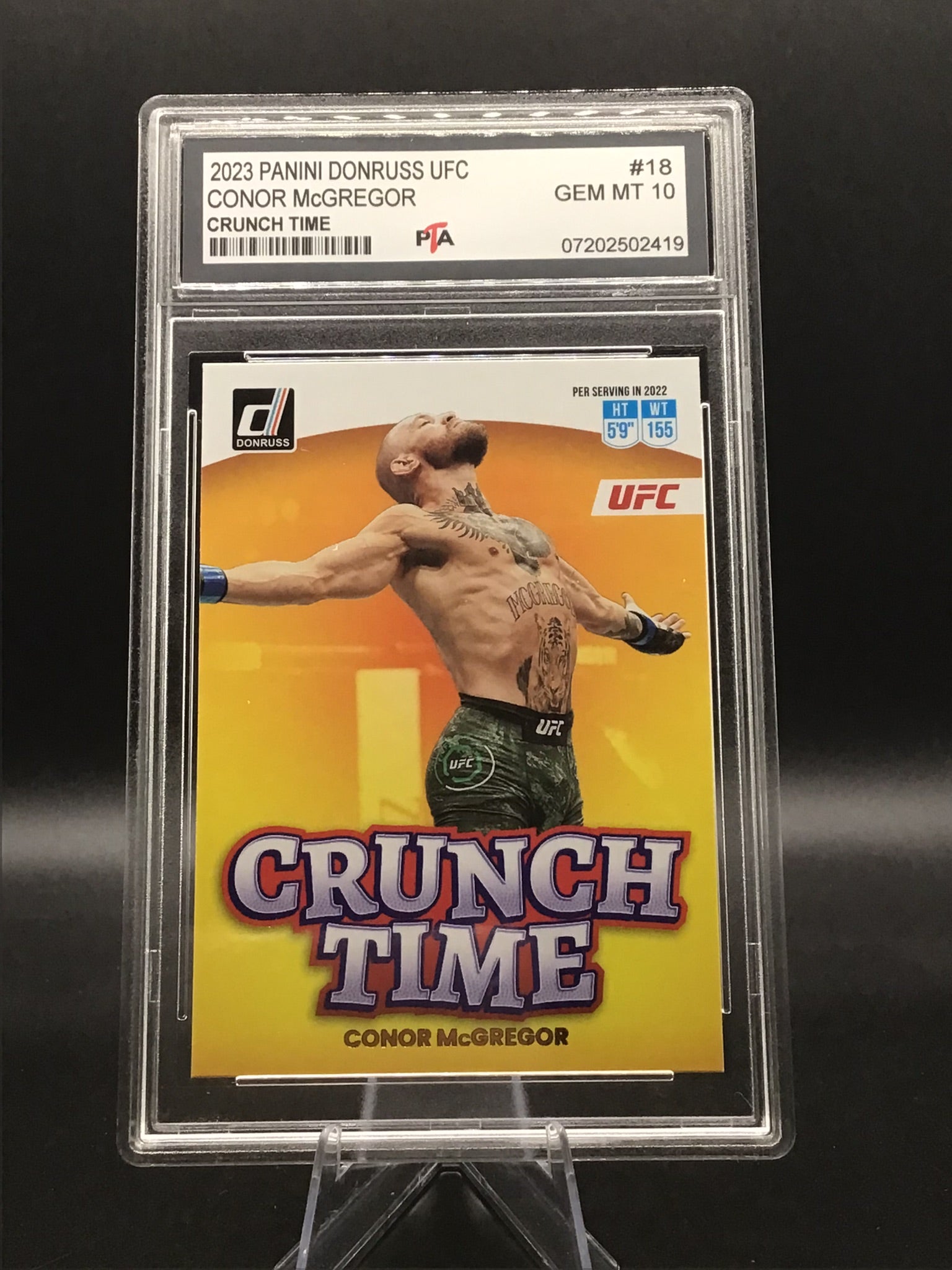 2023 Panini Donruss UFC Conor McGregor "Crunch Time" GEM MINT 🔥