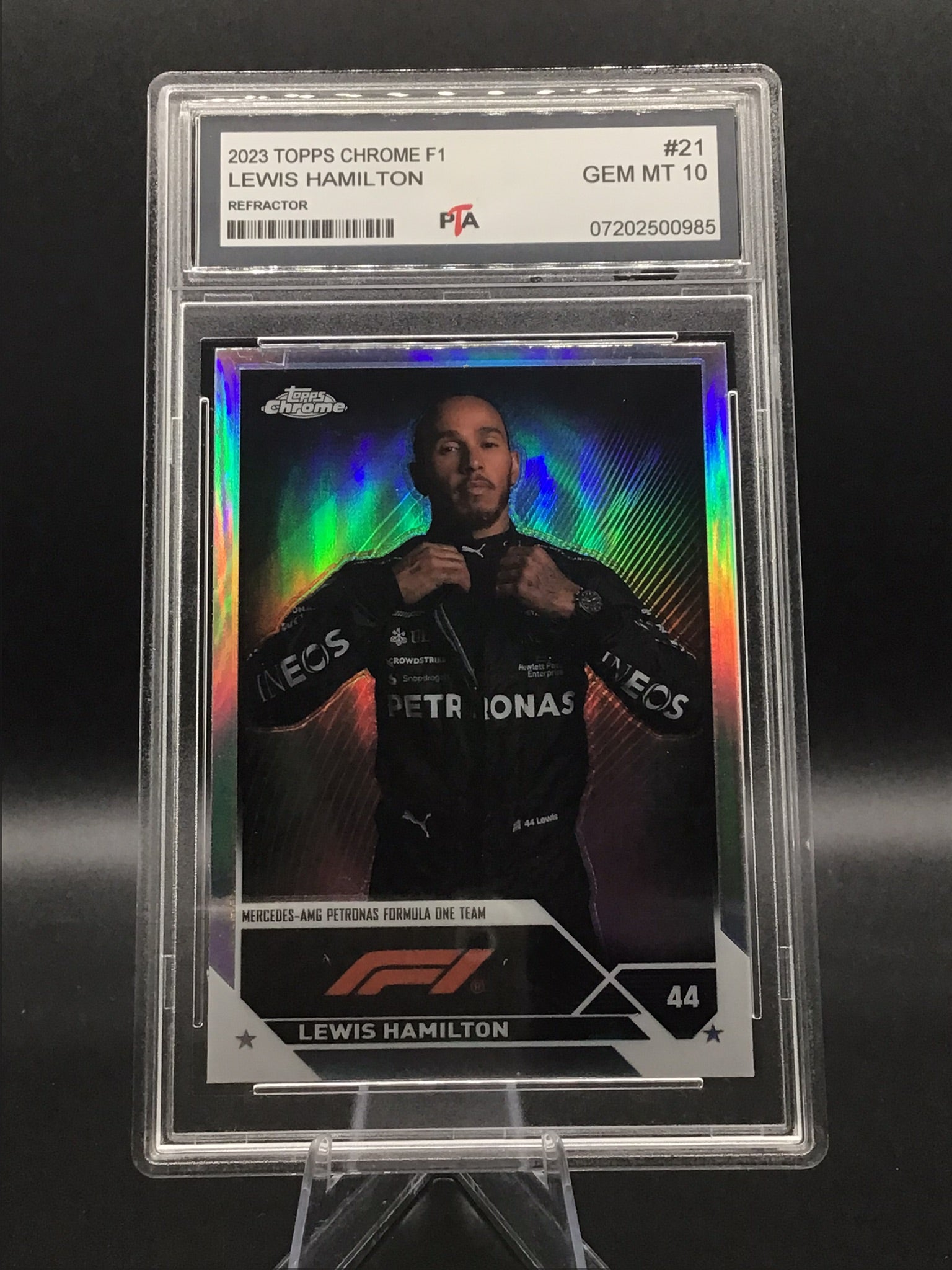 2023 TOPPS Chrome F1 Lewis Hamilton "Refractor" GEM MINT 🔥
