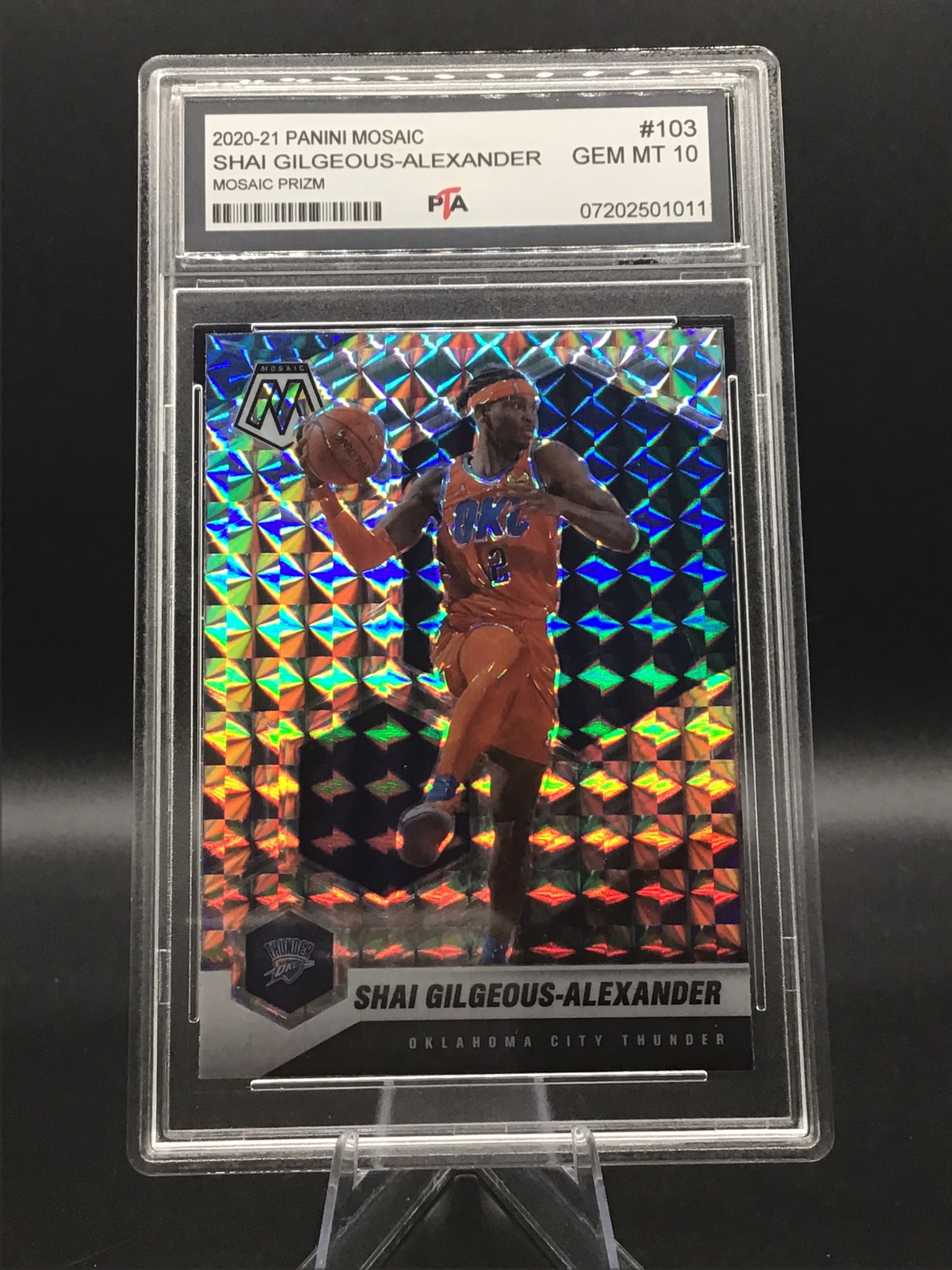 2020-21 Panini Mosaic Shai Gilgeous-Alexander "Mosaic Prizm" GEM MINT 🔥