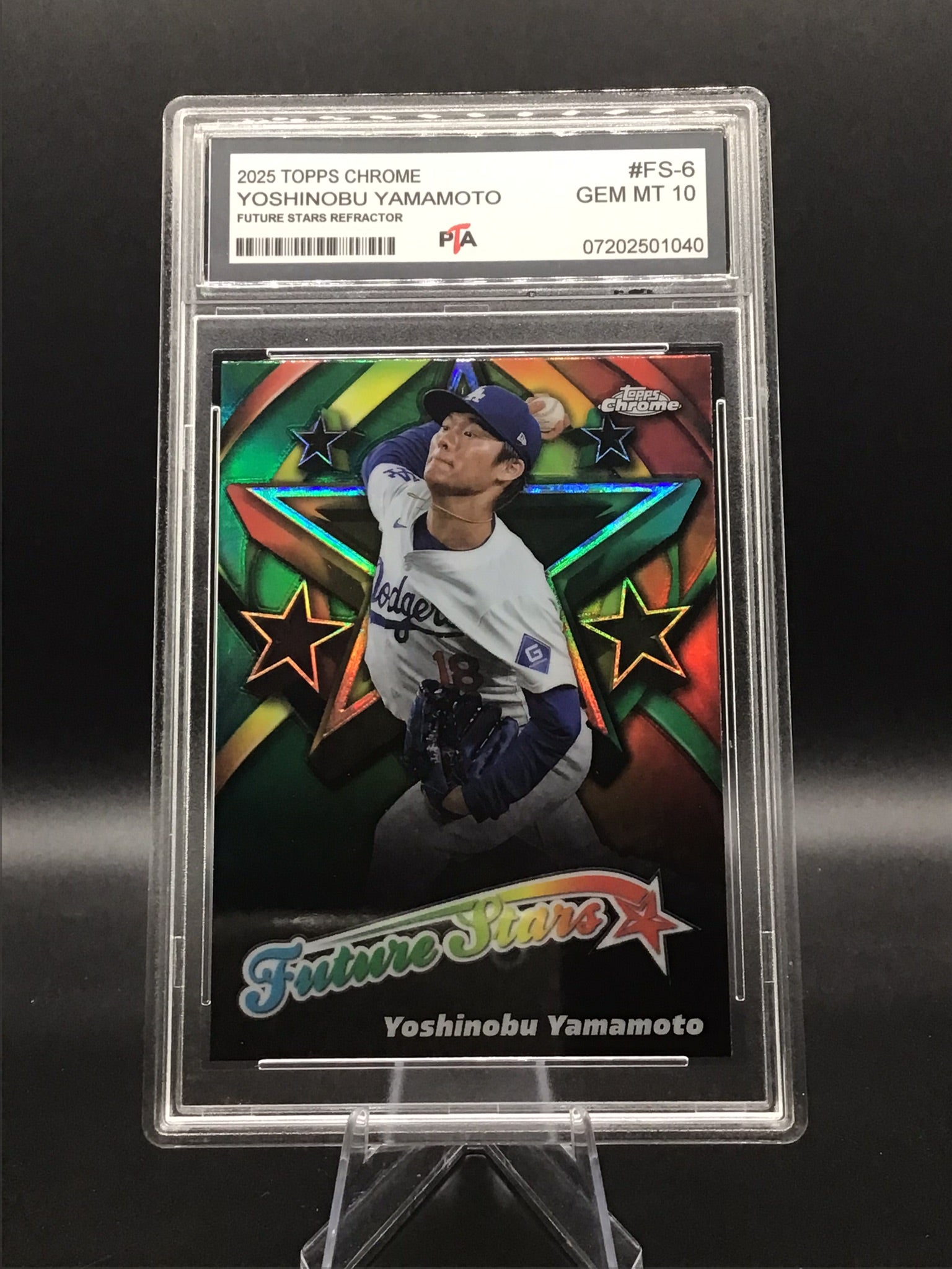 2025 TOPPS Chrome Yoshinobu Yamamoto "Future Starts Refractor" GEM MINT 🔥