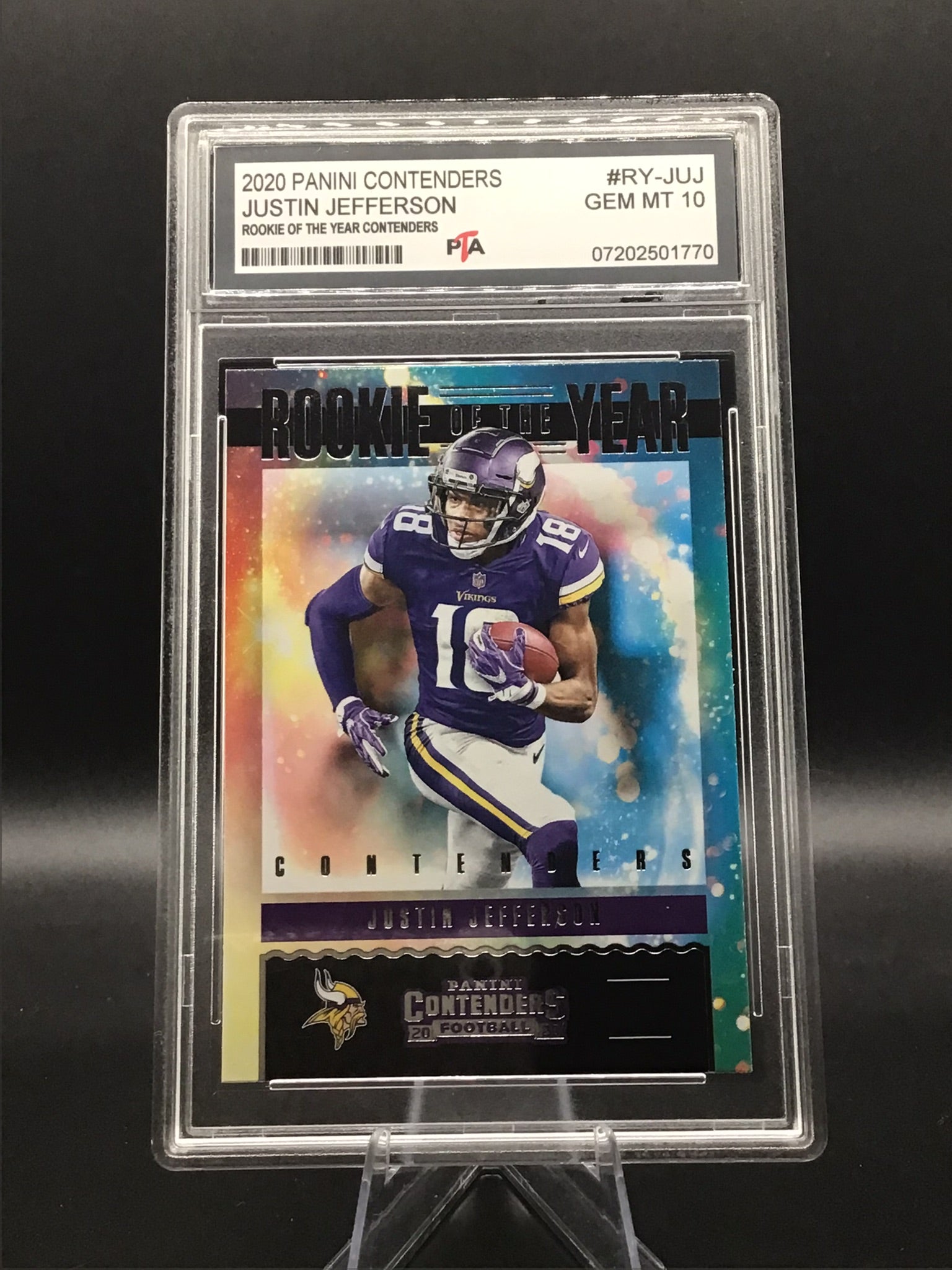 2020 Panini Contenders Justin Jefferson "Rookie of the Year Contenders" GEM MINT 🔥