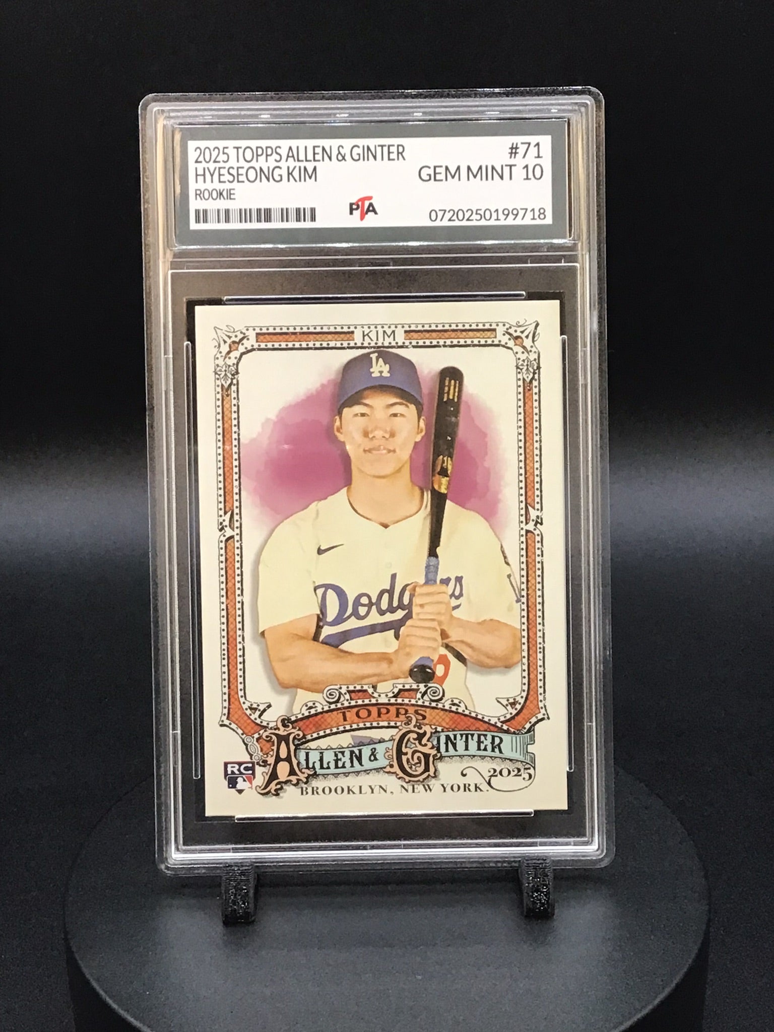2025 TOPPS Allen & Ginter Hyeseong Kim Rookie GEM MINT PTA 10 🔥