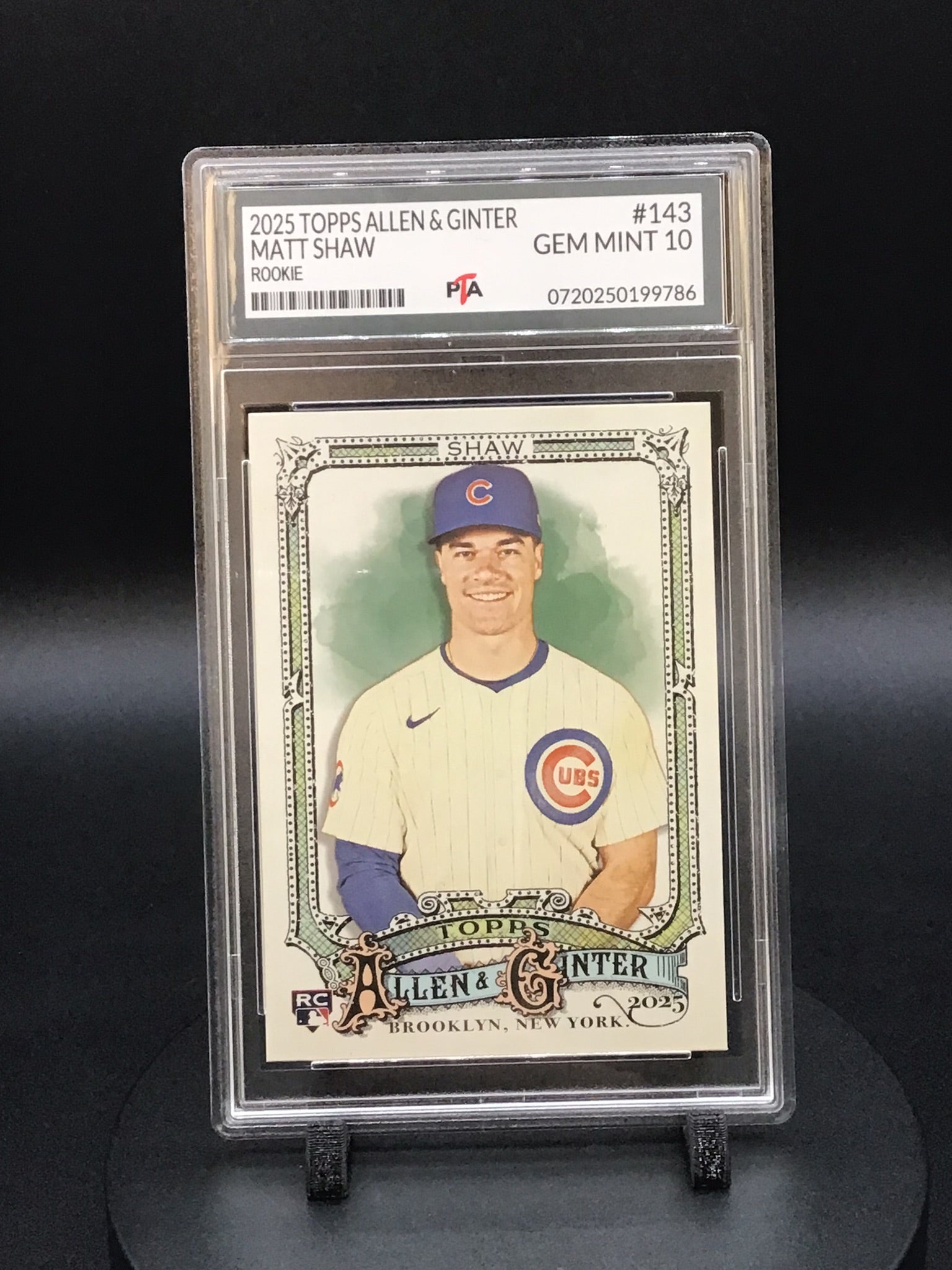 2025 TOPPS Allen & Ginter Matt Shaw Rookie GEM MINT PTA 10 🔥