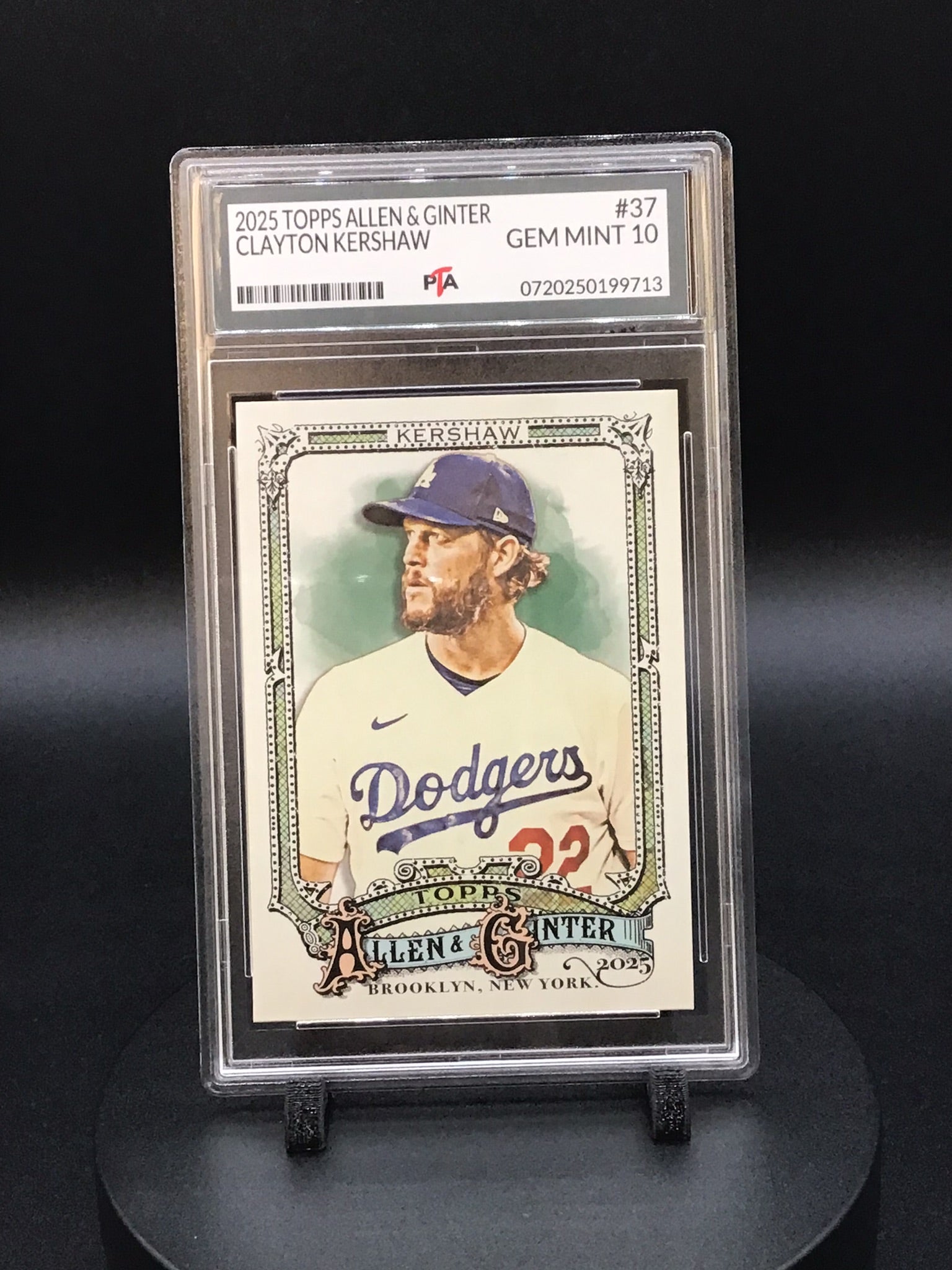 2025 TOPPS Allen & Ginter Clayton Kershaw GEM MINT PTA 10 🔥
