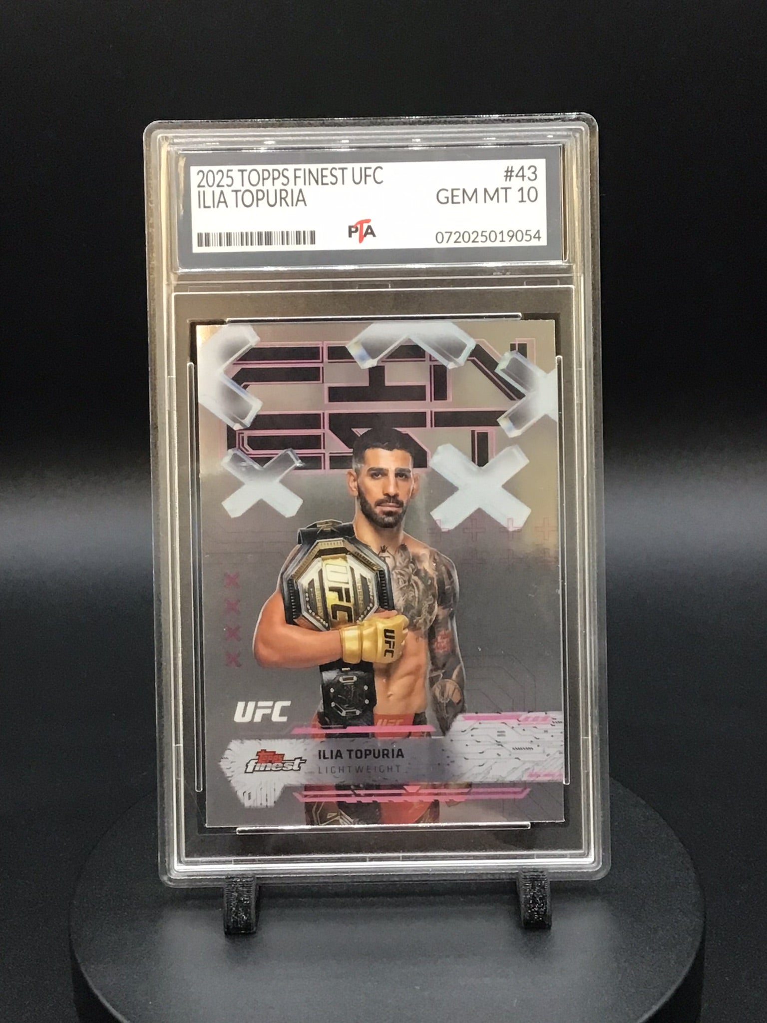 2025 TOPPS Finest UFC Ilia Topuria GEM MINT PTA 10 🔥