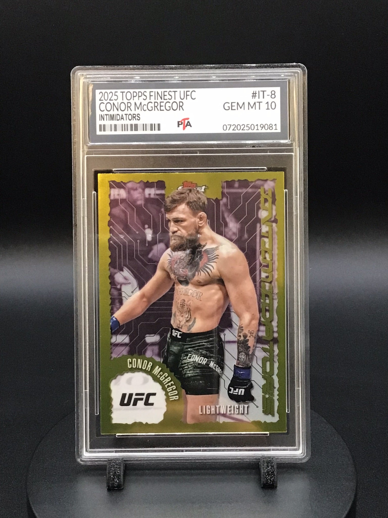 2025 TOPPS Finest UFC Conor McGregor "Intimidators" GEM MINT PTA 10 🔥