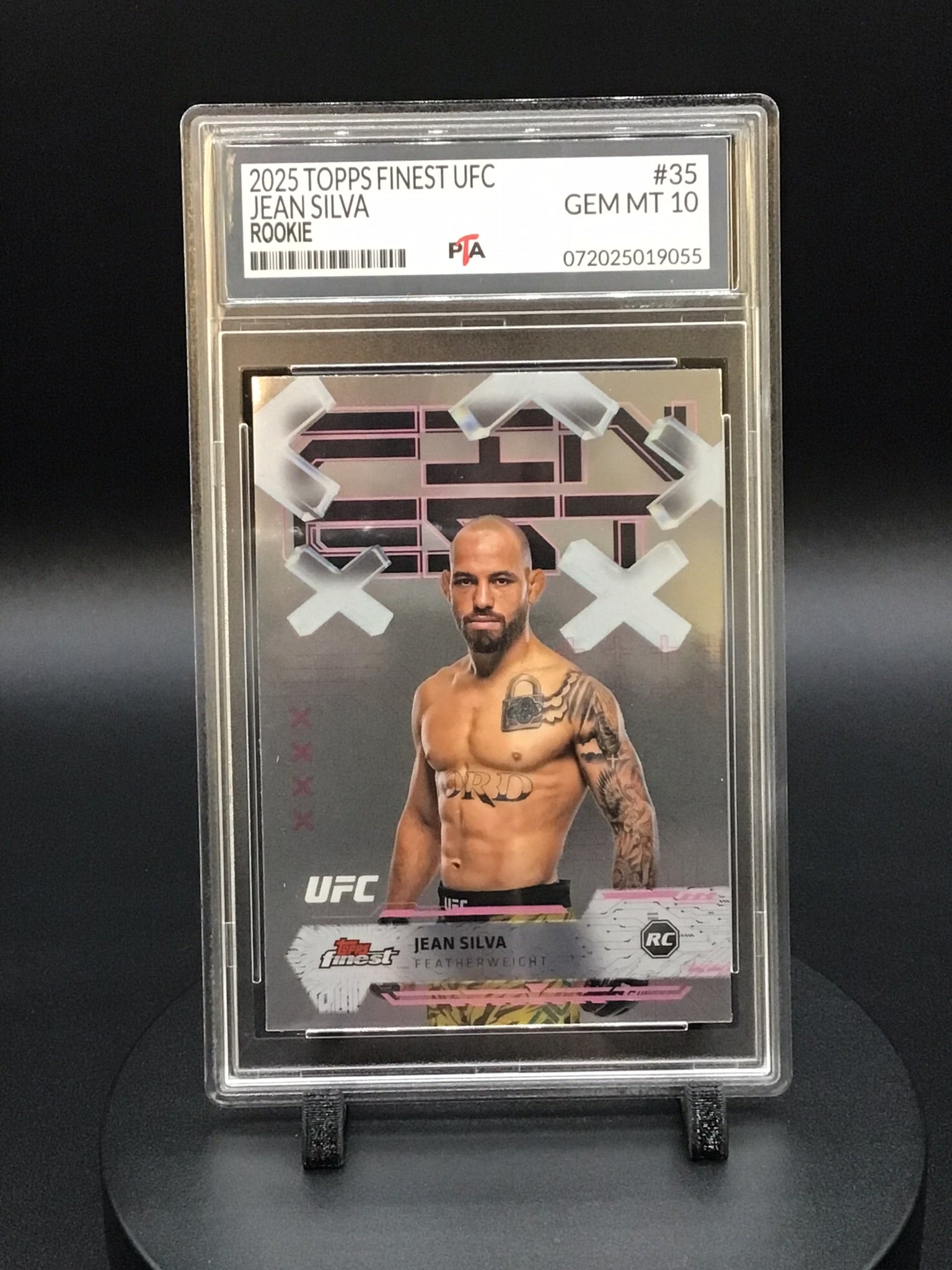 2025 TOPPS Finest UFC Jean Silva Rookie GEM MINT PTA 10 🔥