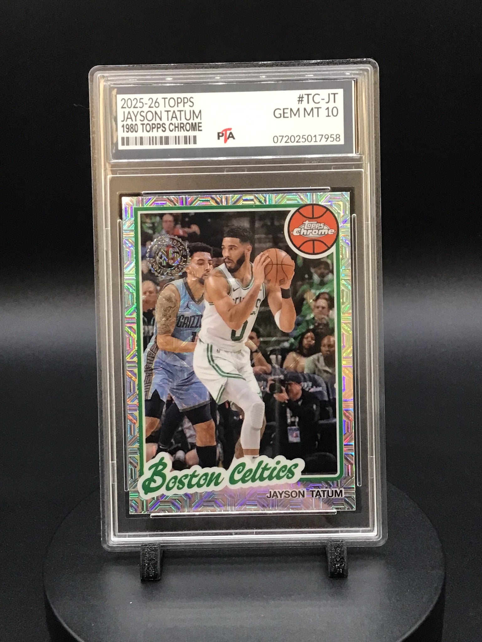 2025-26 TOPPS Jayson Tatum "1980 TOPPS Chrome" GEM MINT PTA 10 🔥