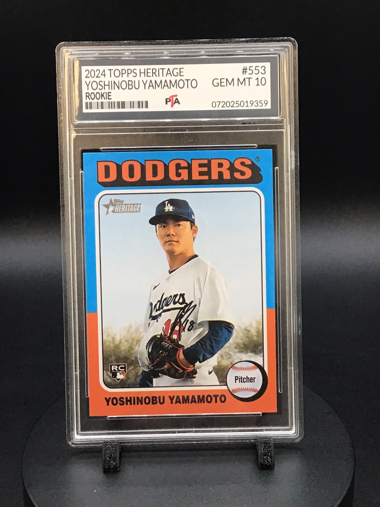 2024 TOPPS Heritage Yoshinobu Yamamoto Rookie GEM MINT PTA 10 🔥