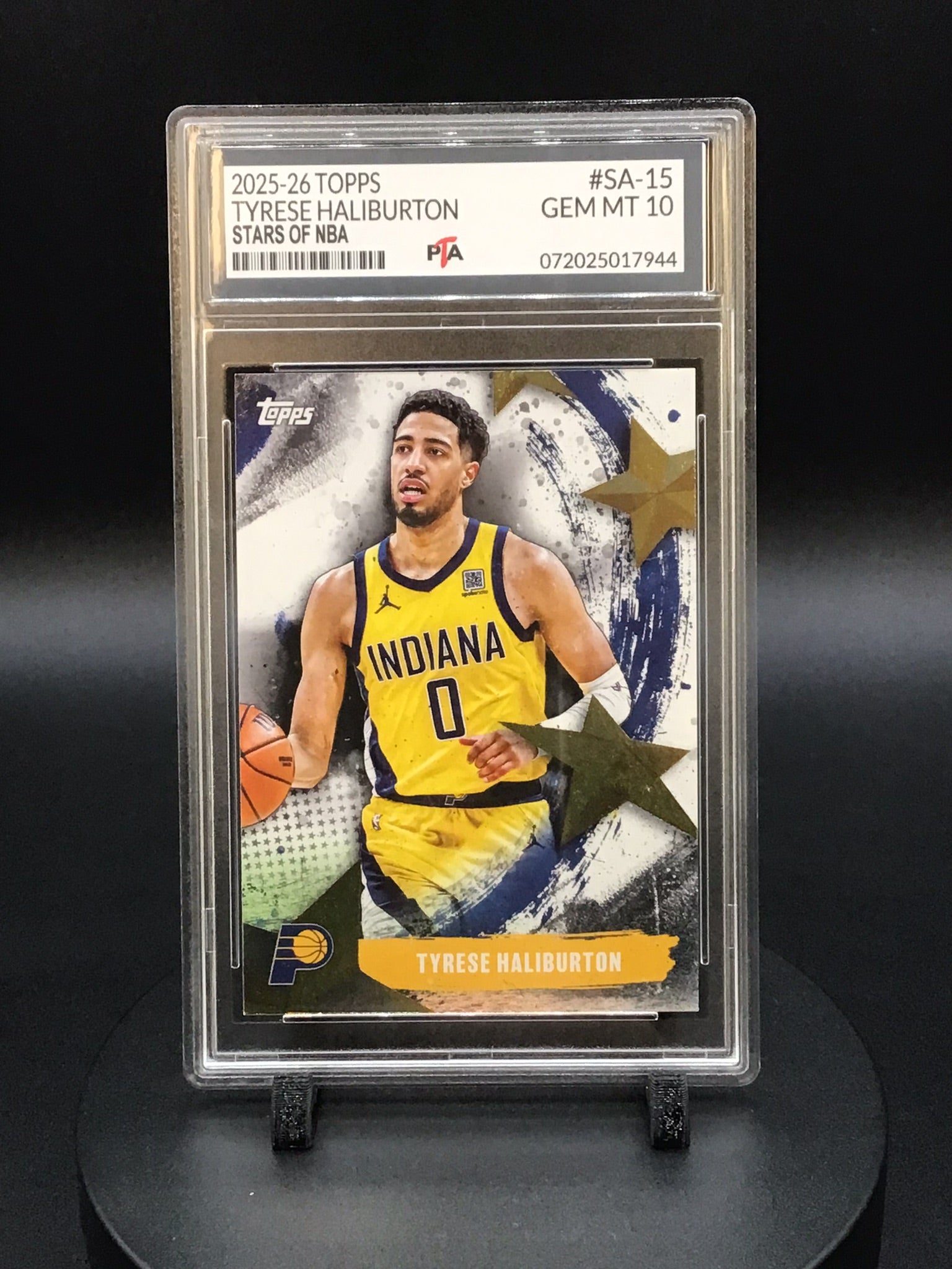 2025-26 TOPPS Tyrese Haliburton "Stars of NBA" GEM MINT PTA 10 🔥