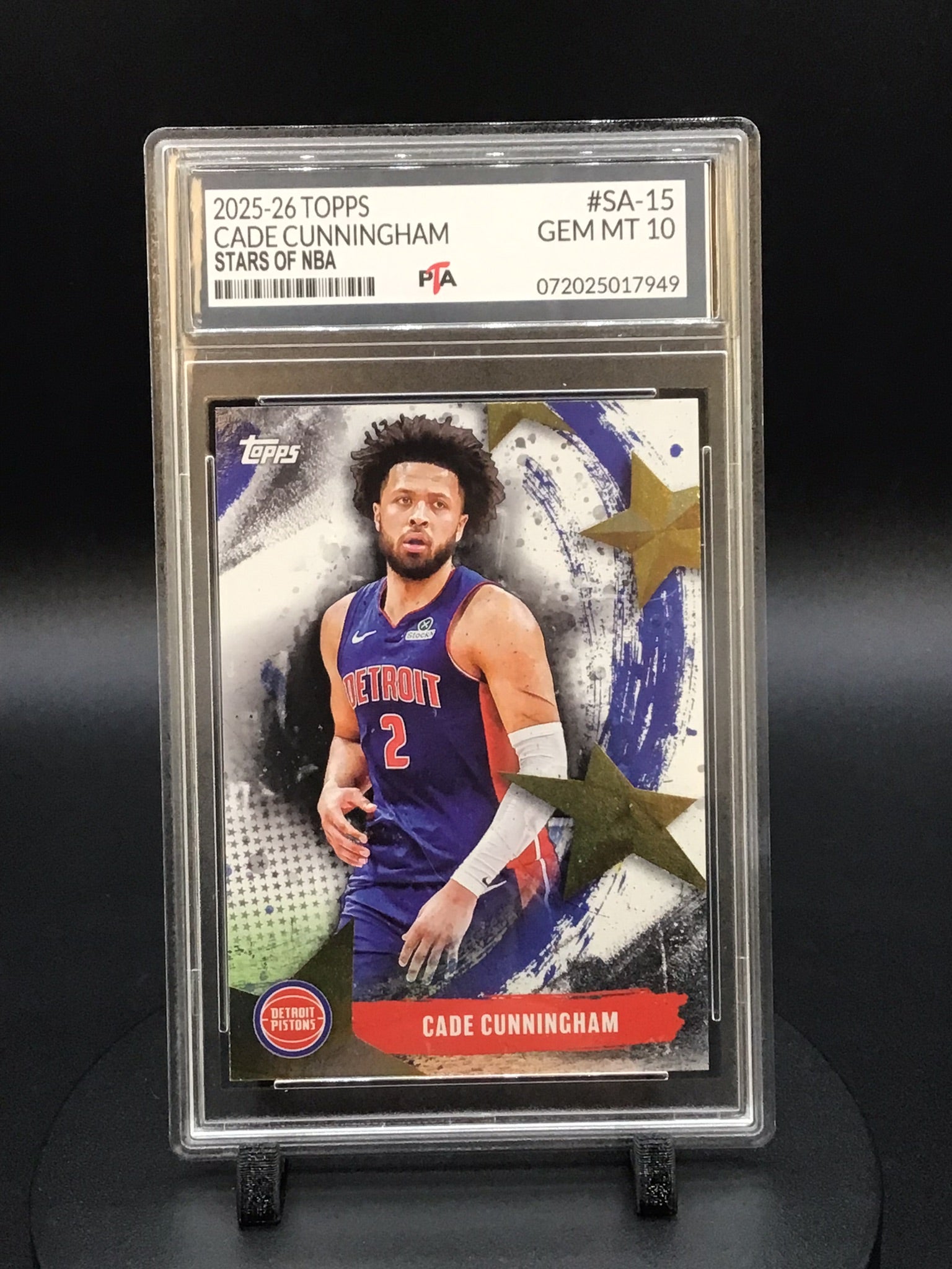 2025-26 TOPPS Cade Cunningham "Stars of NBA" GEM MINT PTA 10 🔥