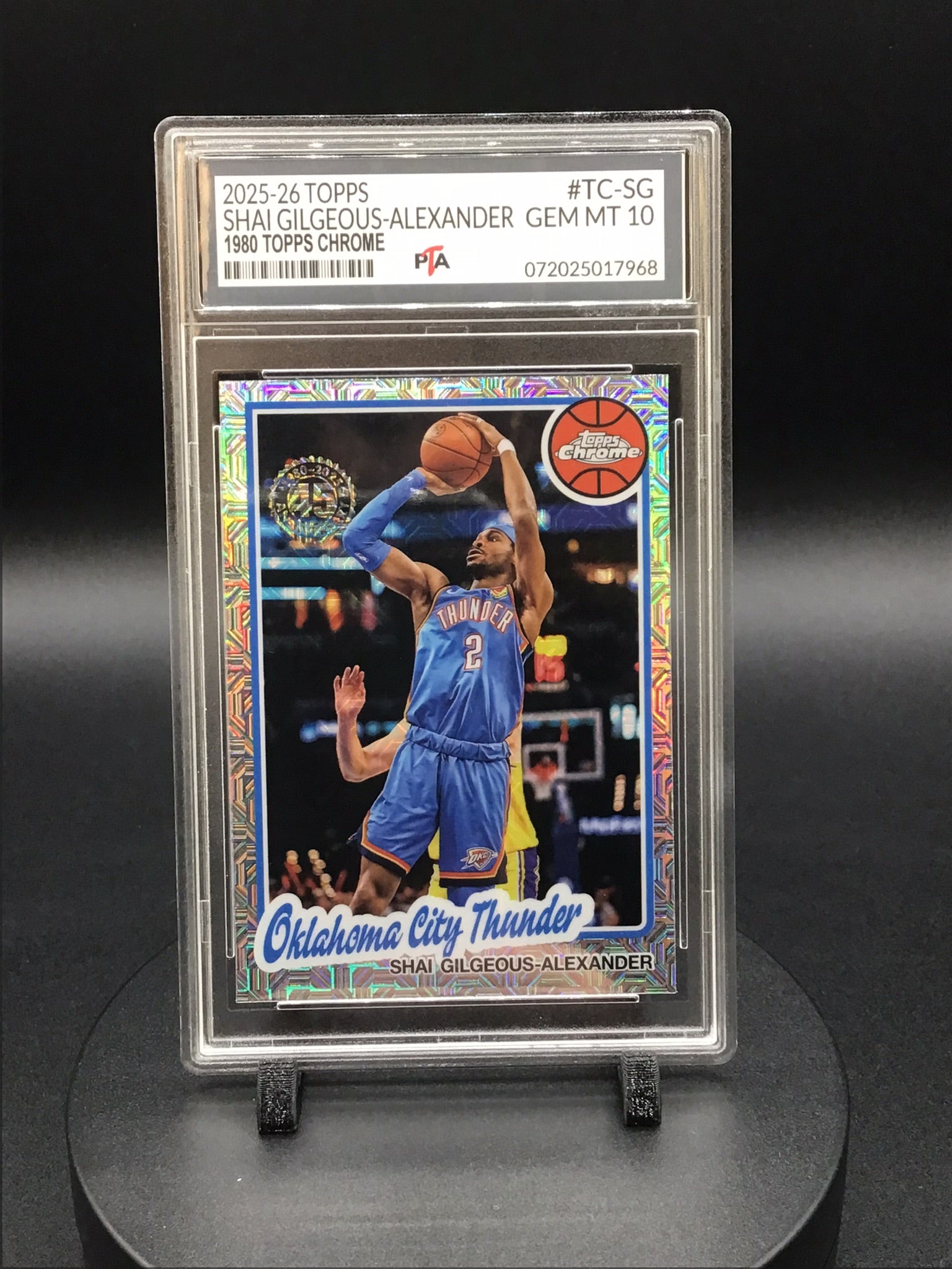 2025-26 TOPPS Shai Gilgeous-Alexander "1980 TOPPS Chrome" GEM MINT PTA 10 🔥