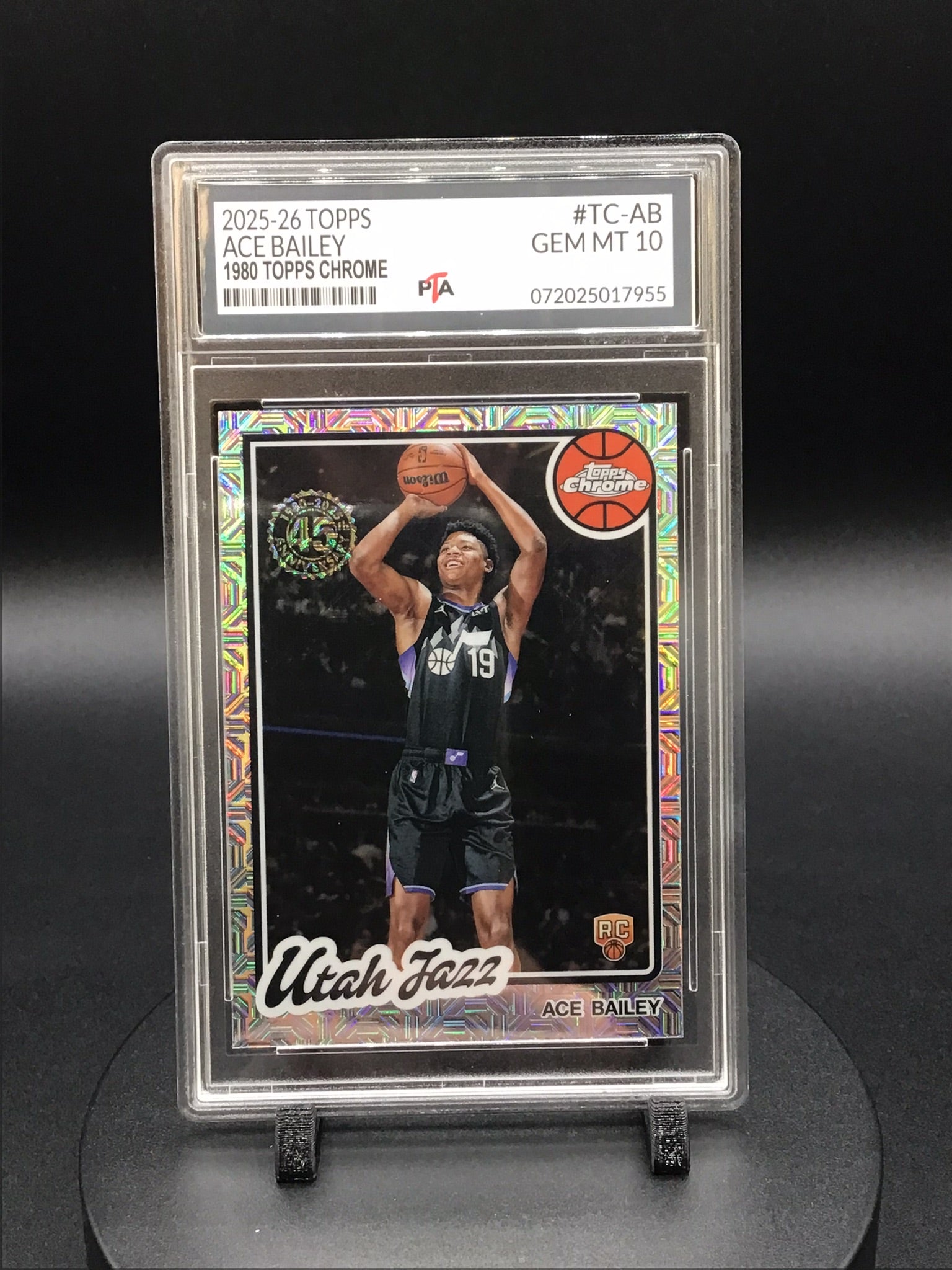 2025-26 TOPPS Ace Bailey "1980 TOPPS Chrome" GEM MINT PTA 10 🔥