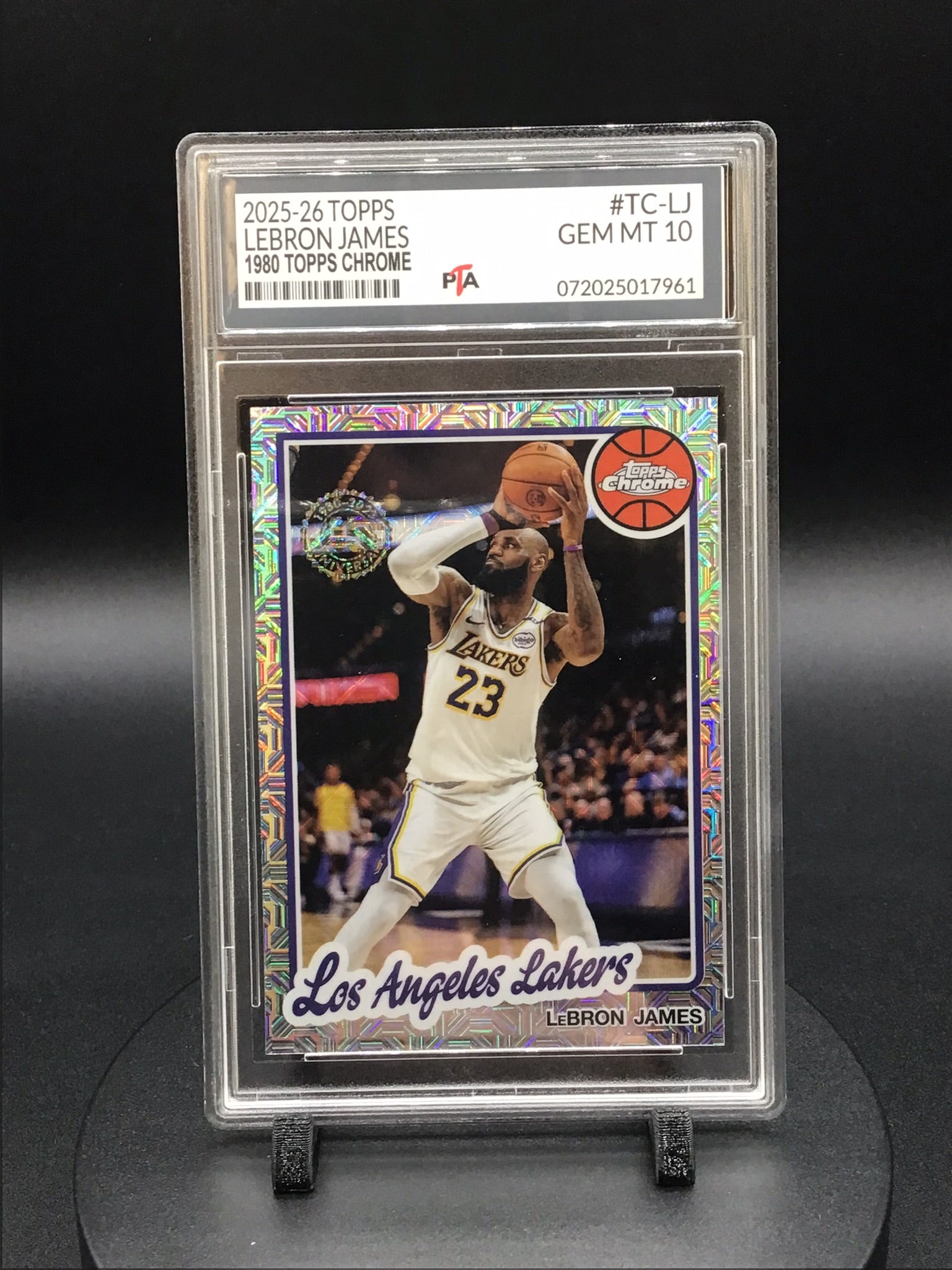 2025-26 TOPPS Lebron James "1980 TOPPS Chrome" GEM MINT PTA 10 🔥