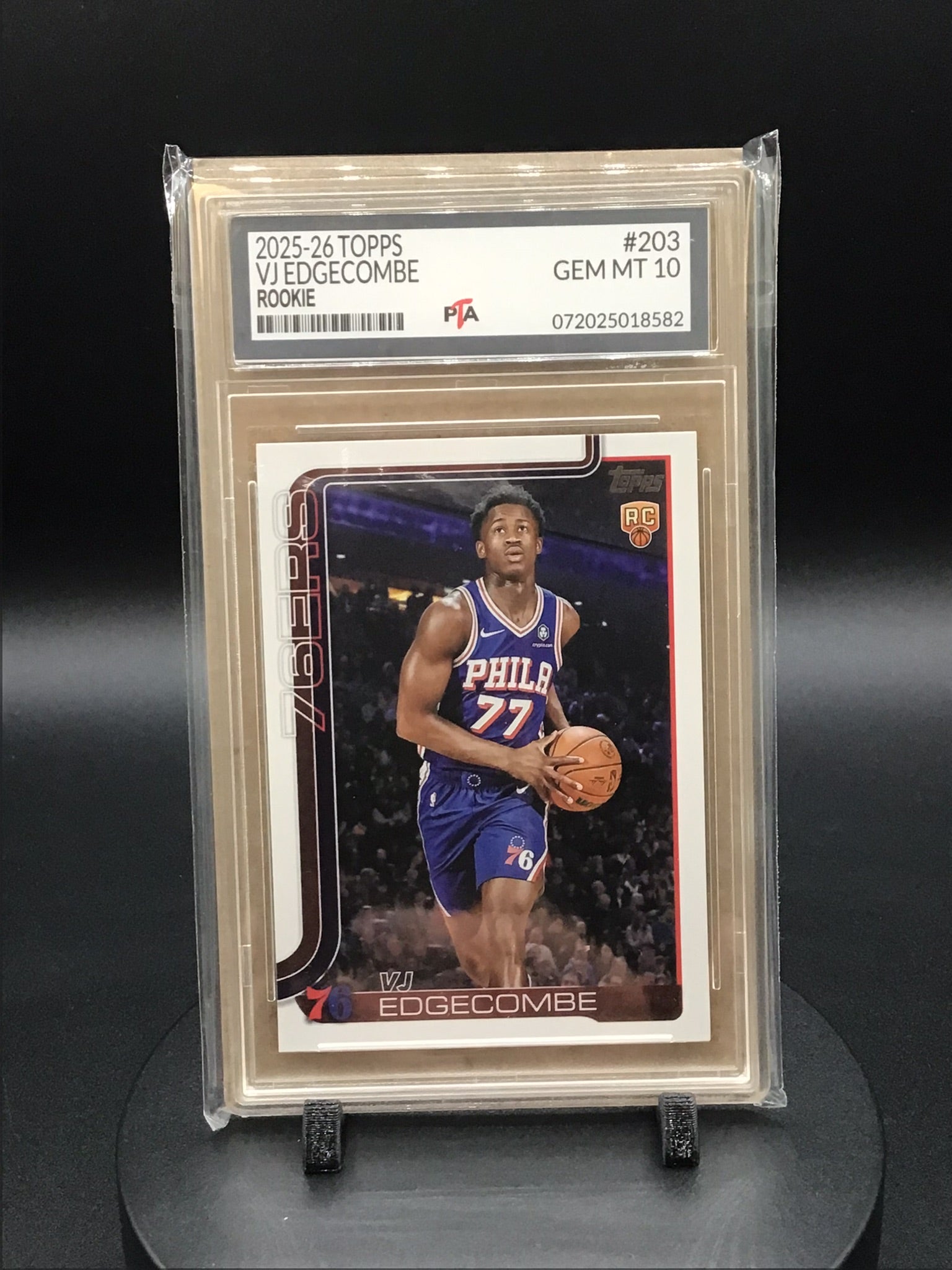 2025-26 TOPPS VJ Edgecombe Rookie GEM MINT PTA 10 🔥