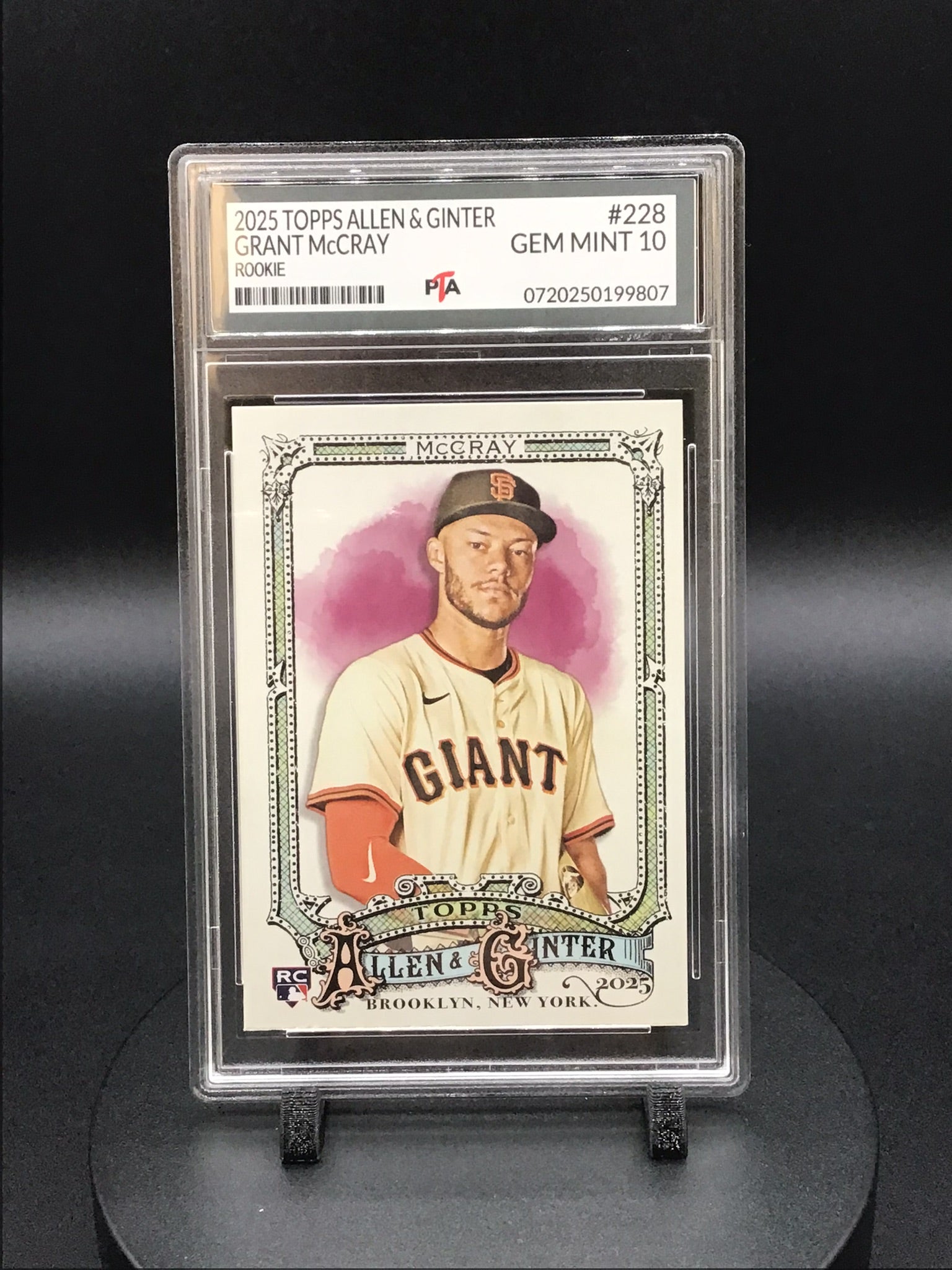 2025 TOPPS Allen & Ginter Grant McCray Rookie GEM MINT PTA 10 🔥