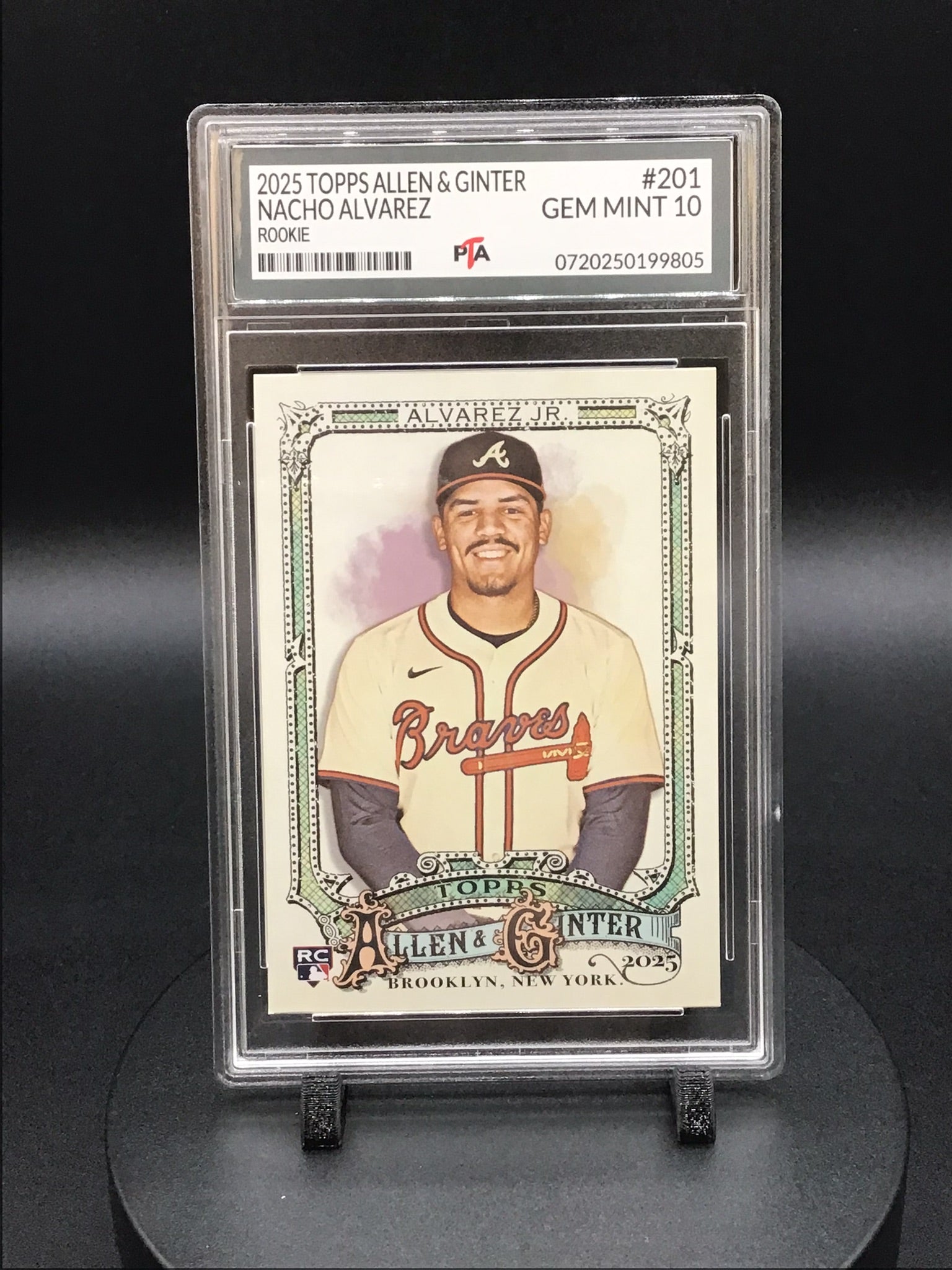 2025 TOPPS Allen & Ginter Nacho Alvarez Rookie GEM MINT PTA 10 🔥