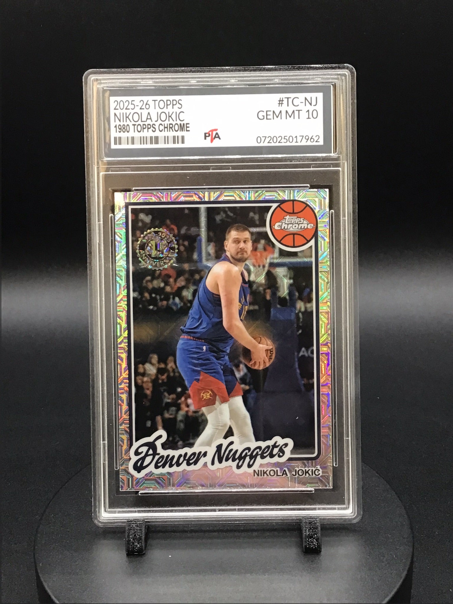 2025-26 TOPPS Nikola Jokic "1980 TOPPS Chrome" GEM MINT PTA 10 🔥