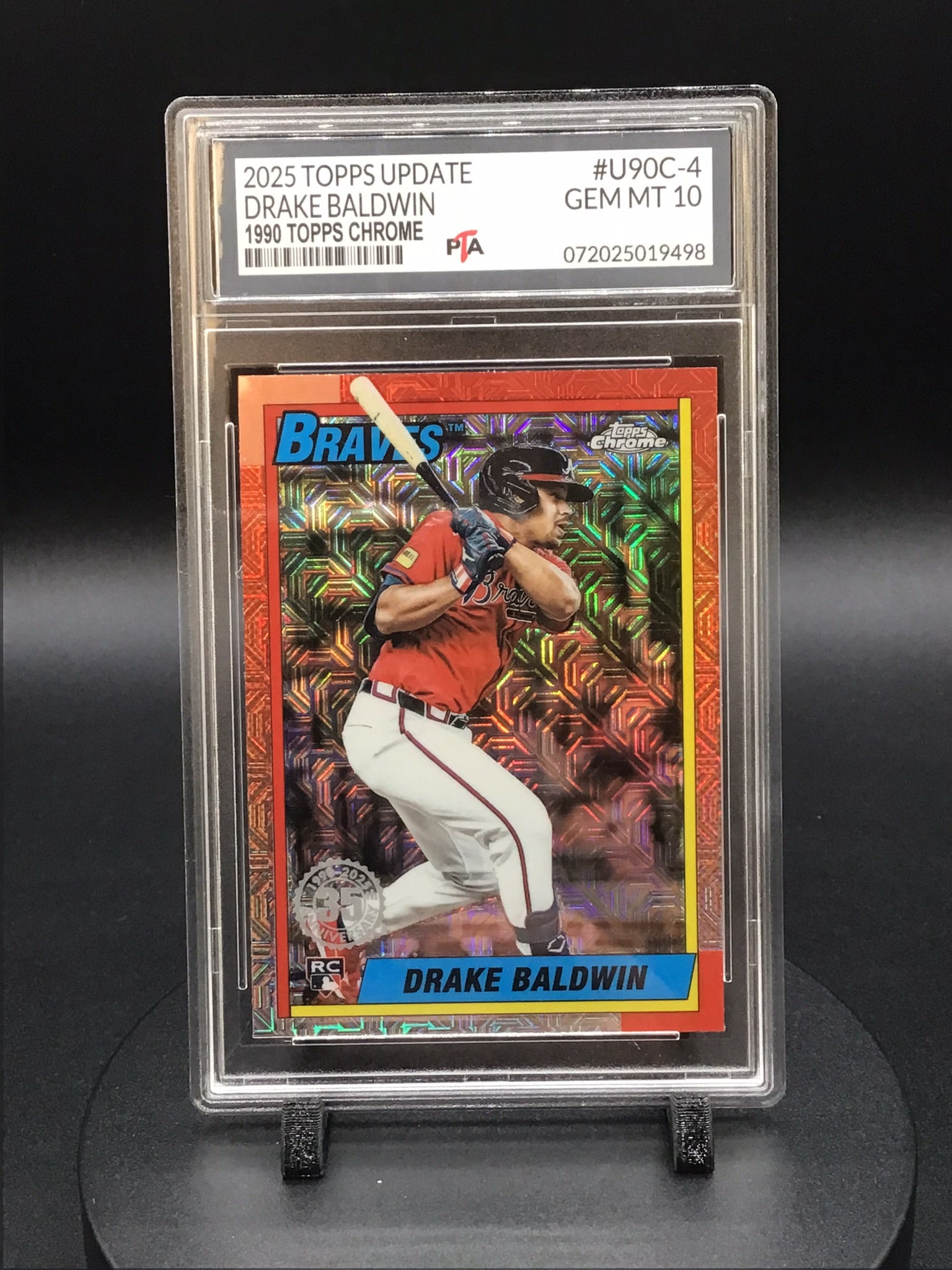 2025-26 TOPPS Drake Baldwin Rookie "1990 TOPPS Chrome" GEM MINT PTA 10 🔥