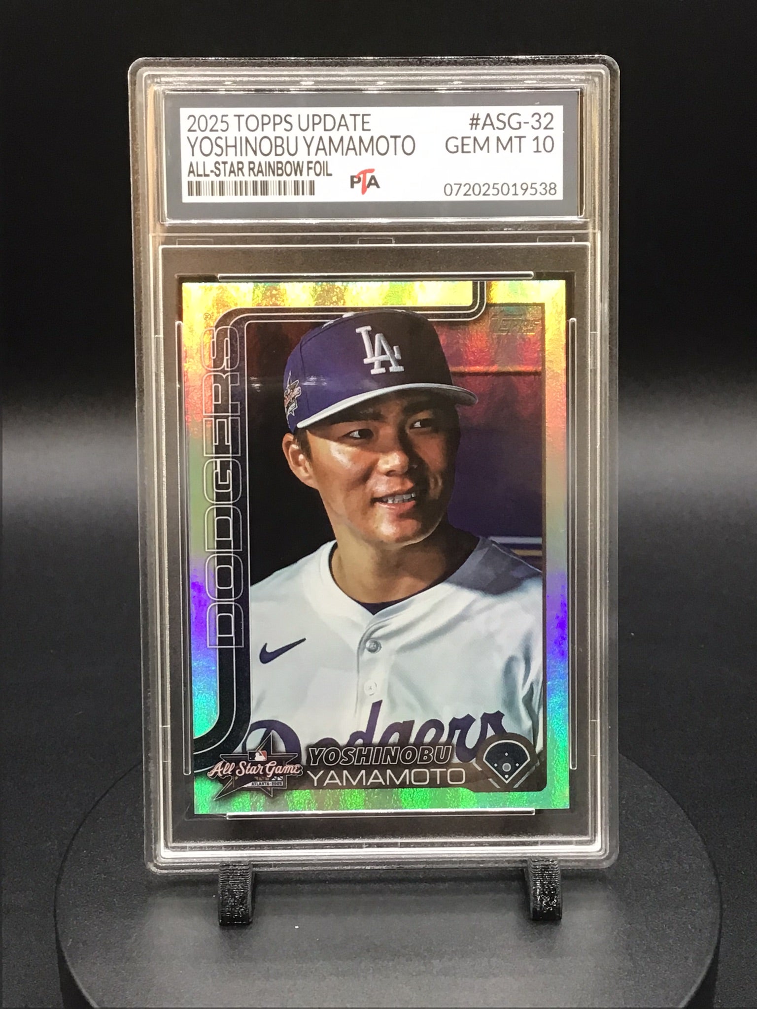 2025 TOPPS Update Yoshinobu Yamamoto "All-Star Rainbow Foil" GEM MINT PTA 10 🔥