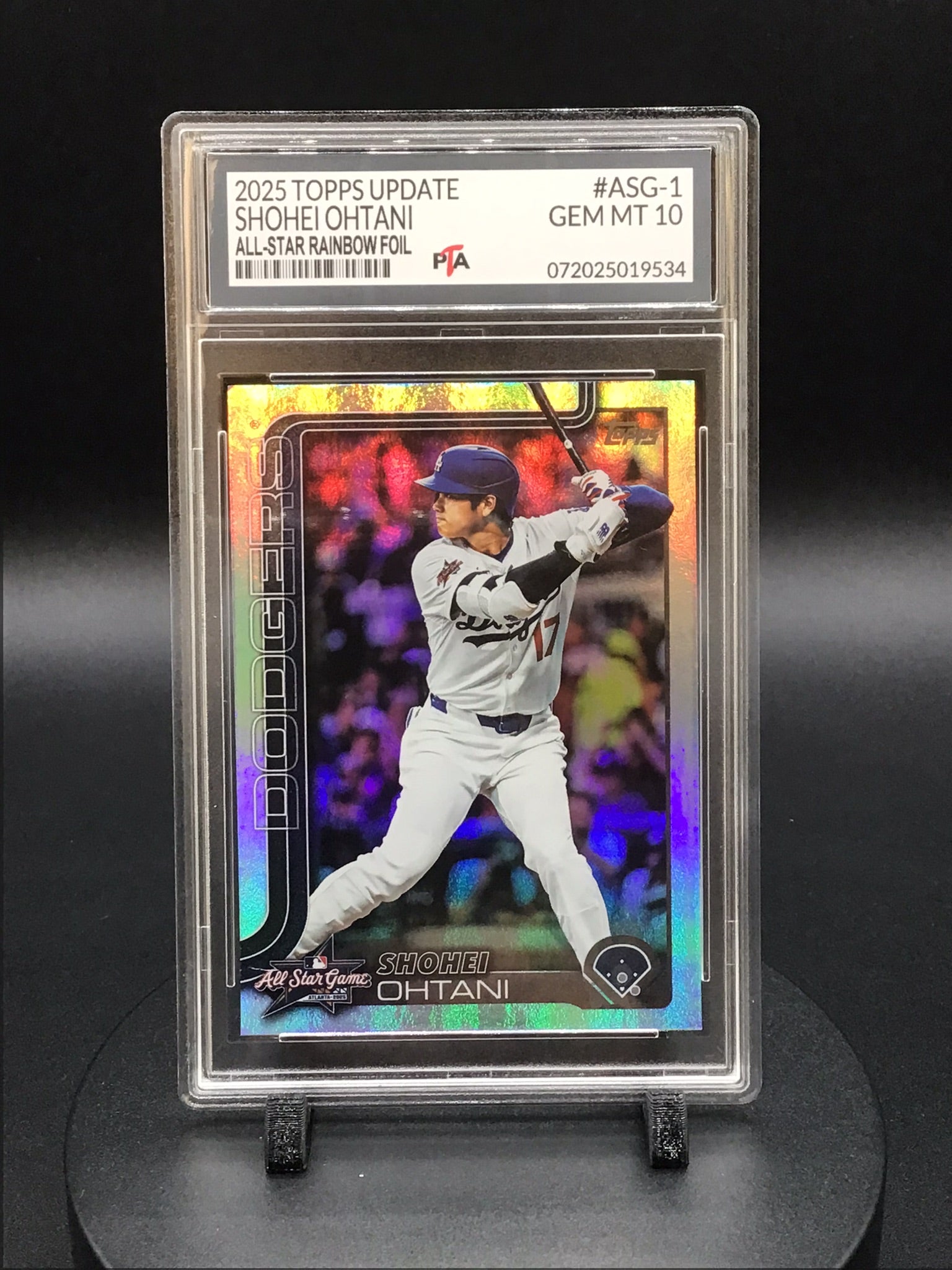 2025 TOPPS Update Shohei Ohtani "All-Star Rainbow Foil" GEM MINT PTA 10 🔥