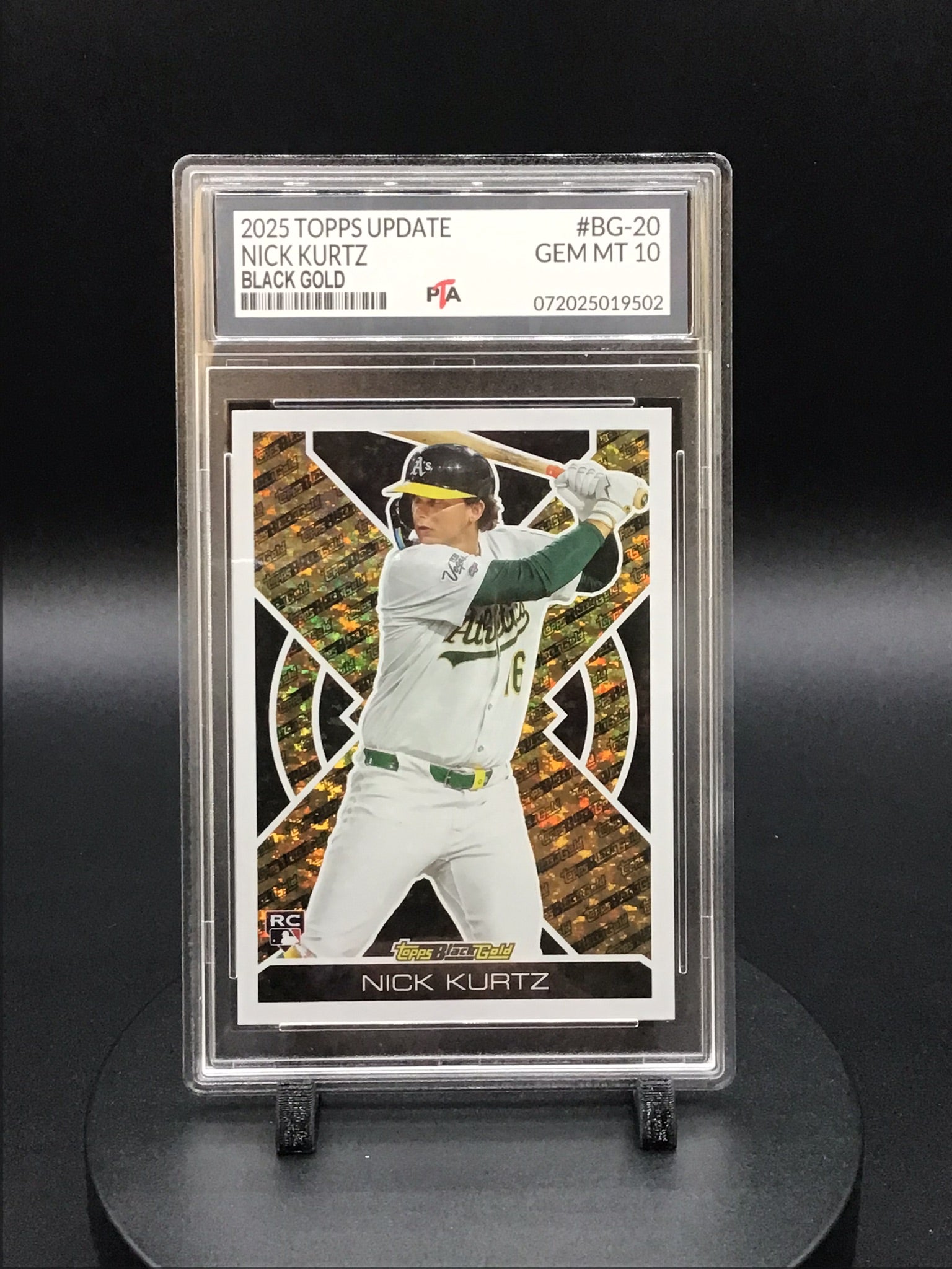 2025 TOPPS Update Nick Kurtz "Black Gold" GEM MINT PTA 10 🔥