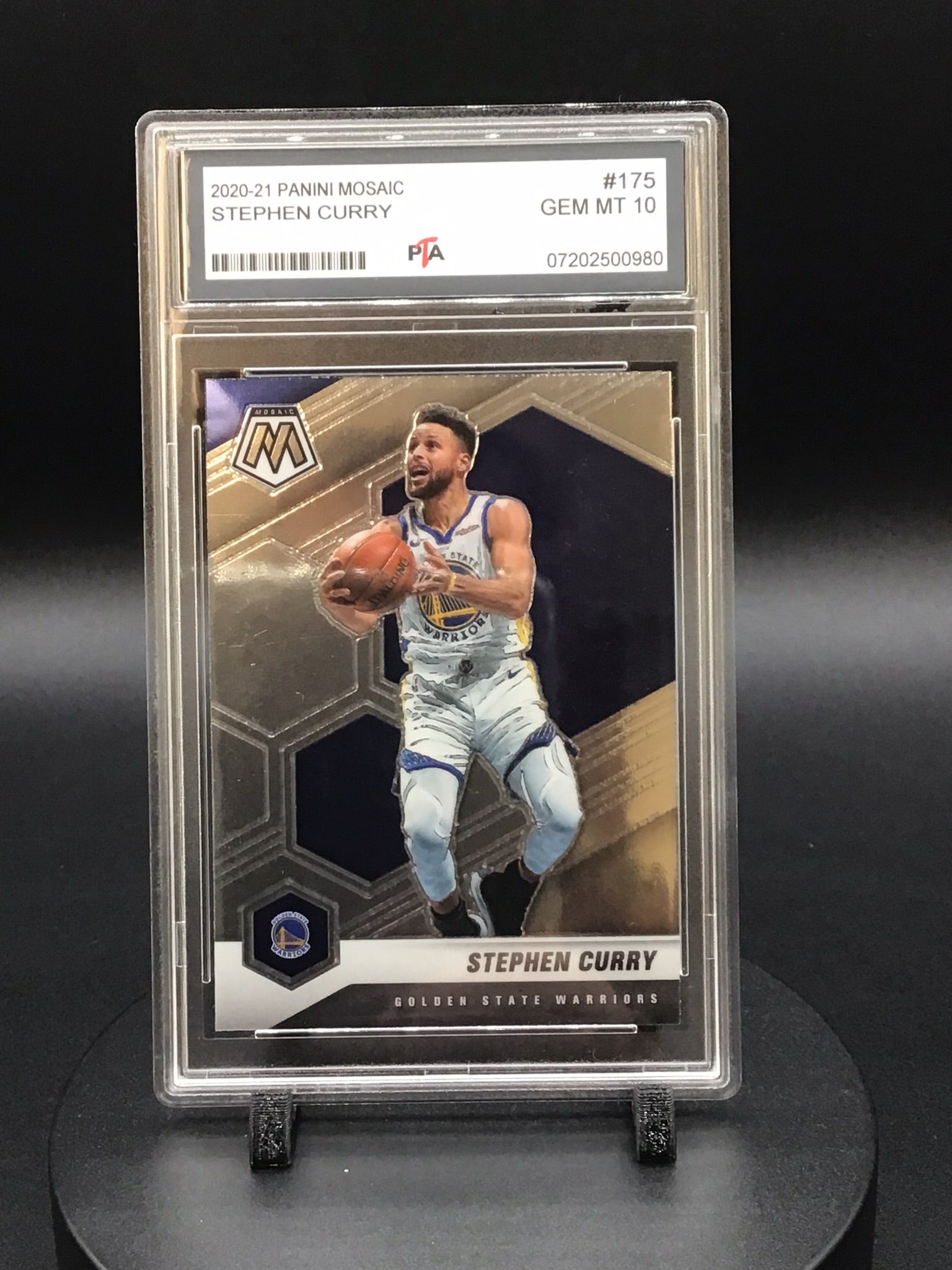 2020-21 Panini Mosaic Stephen Curry GEM MINT PTA 10 🔥