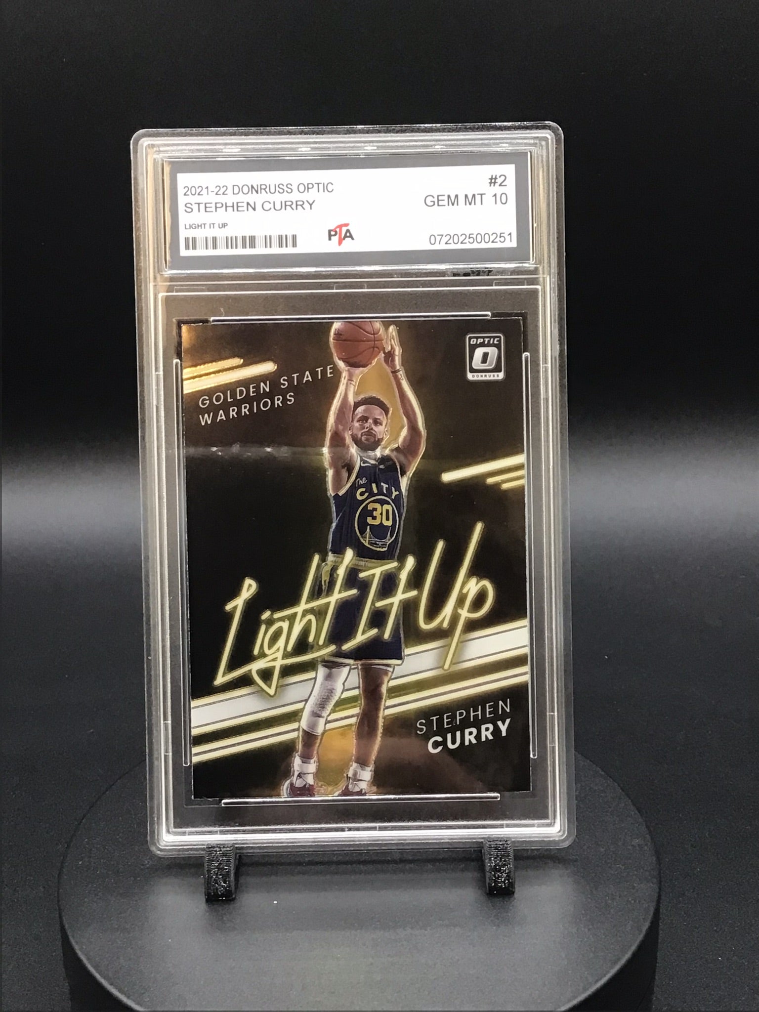 2021-22 Donruss Optic Stephen Curry "Light It Up" GEM MINT PTA 10 🔥