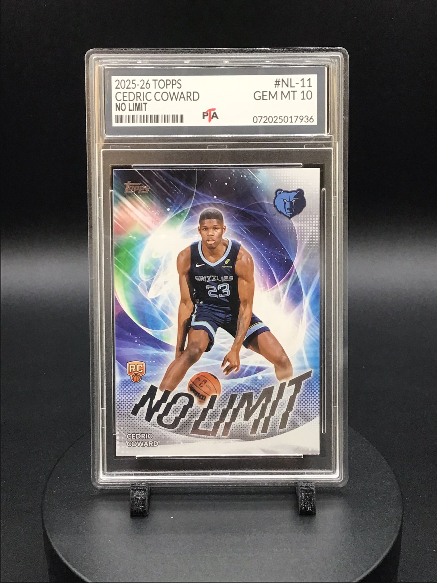 2025-26 TOPPS Cedric Coward "No Limit" GEM MINT PTA 10 🔥