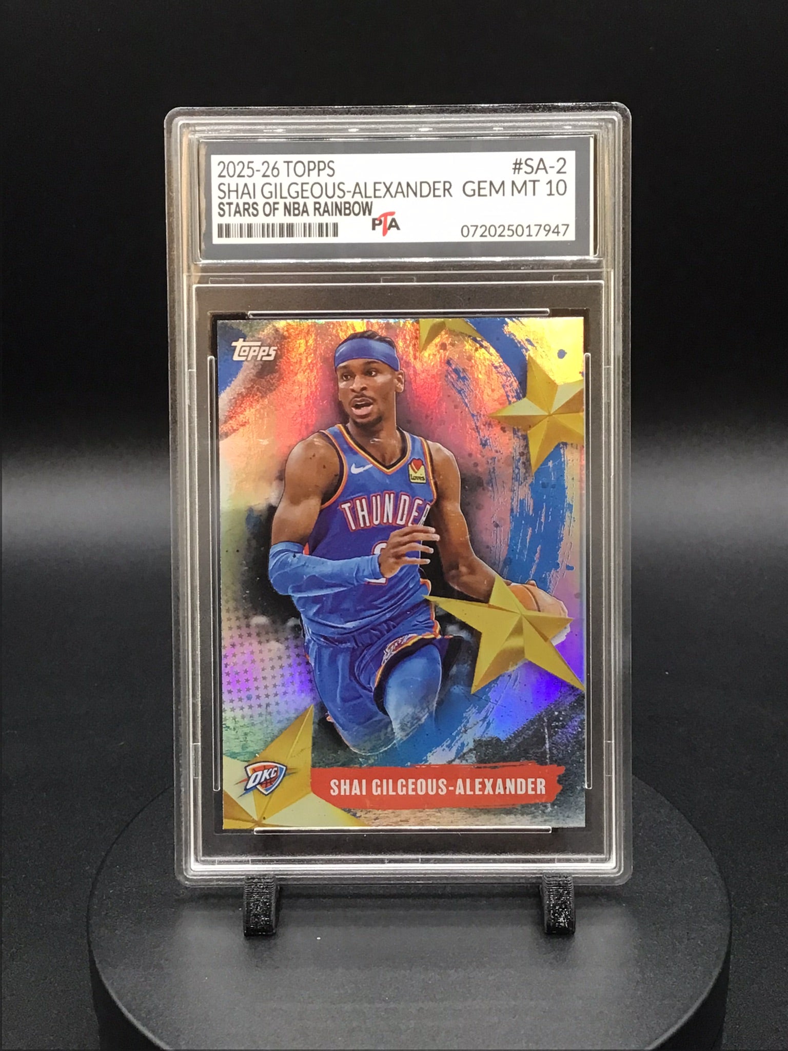2025-26 TOPPS Shai Gilgeous-Alexander "Stars of NBA Rainbow" GEM MINT PTA 10 🔥